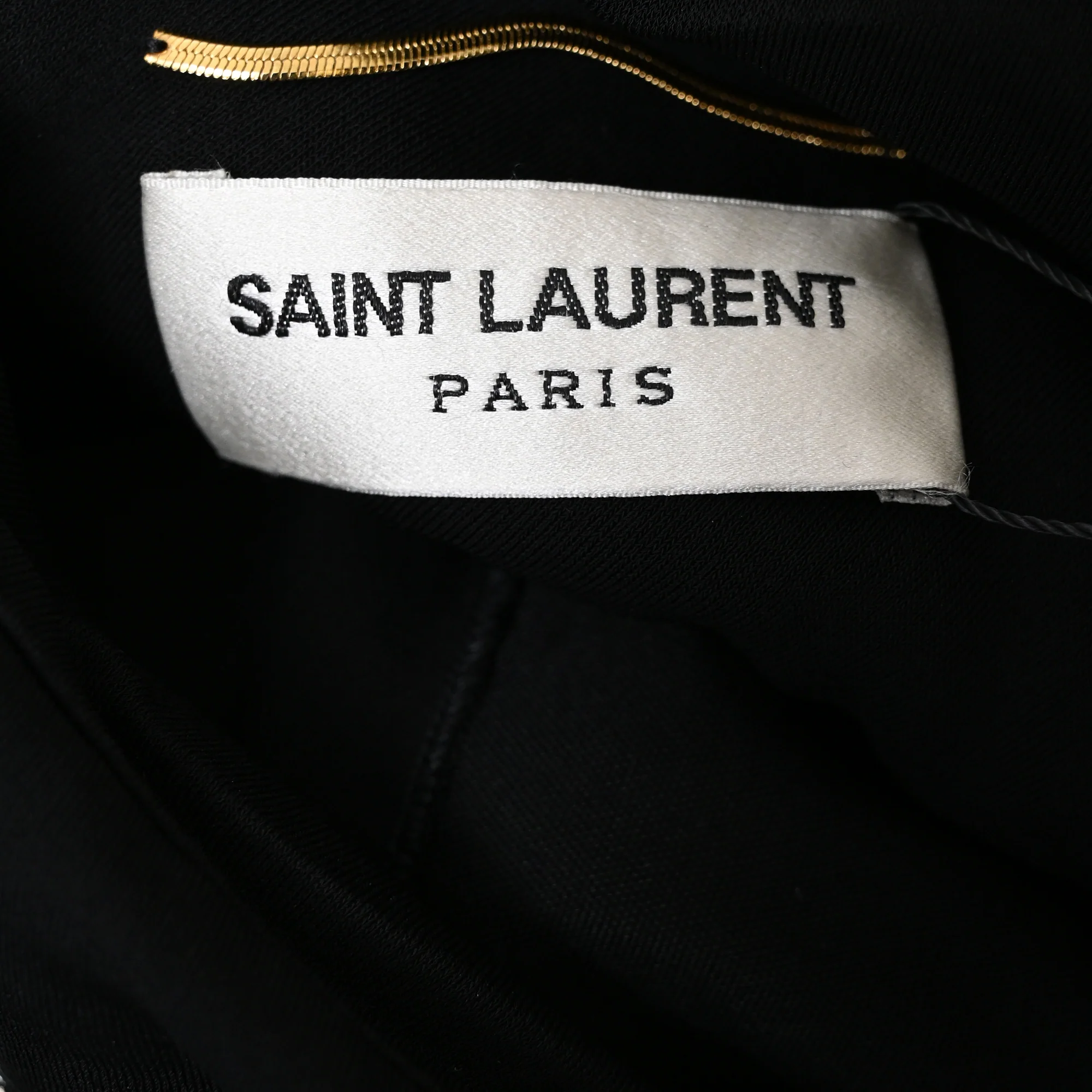 Women's Saint Laurent Embellished Cape Dress in Black Viscose - Image 4