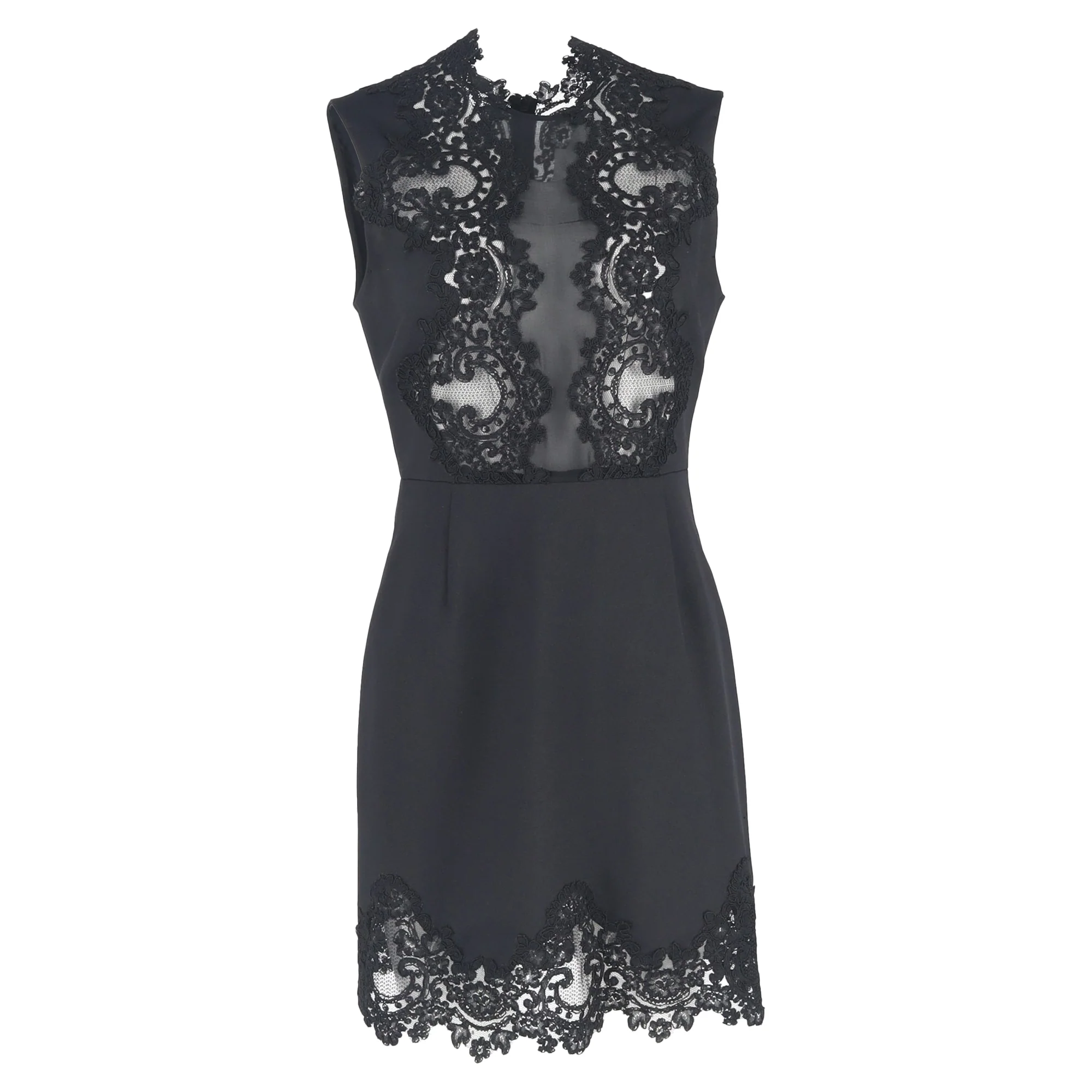 Women's Sandro Lace Mini Dress in Black Polyester