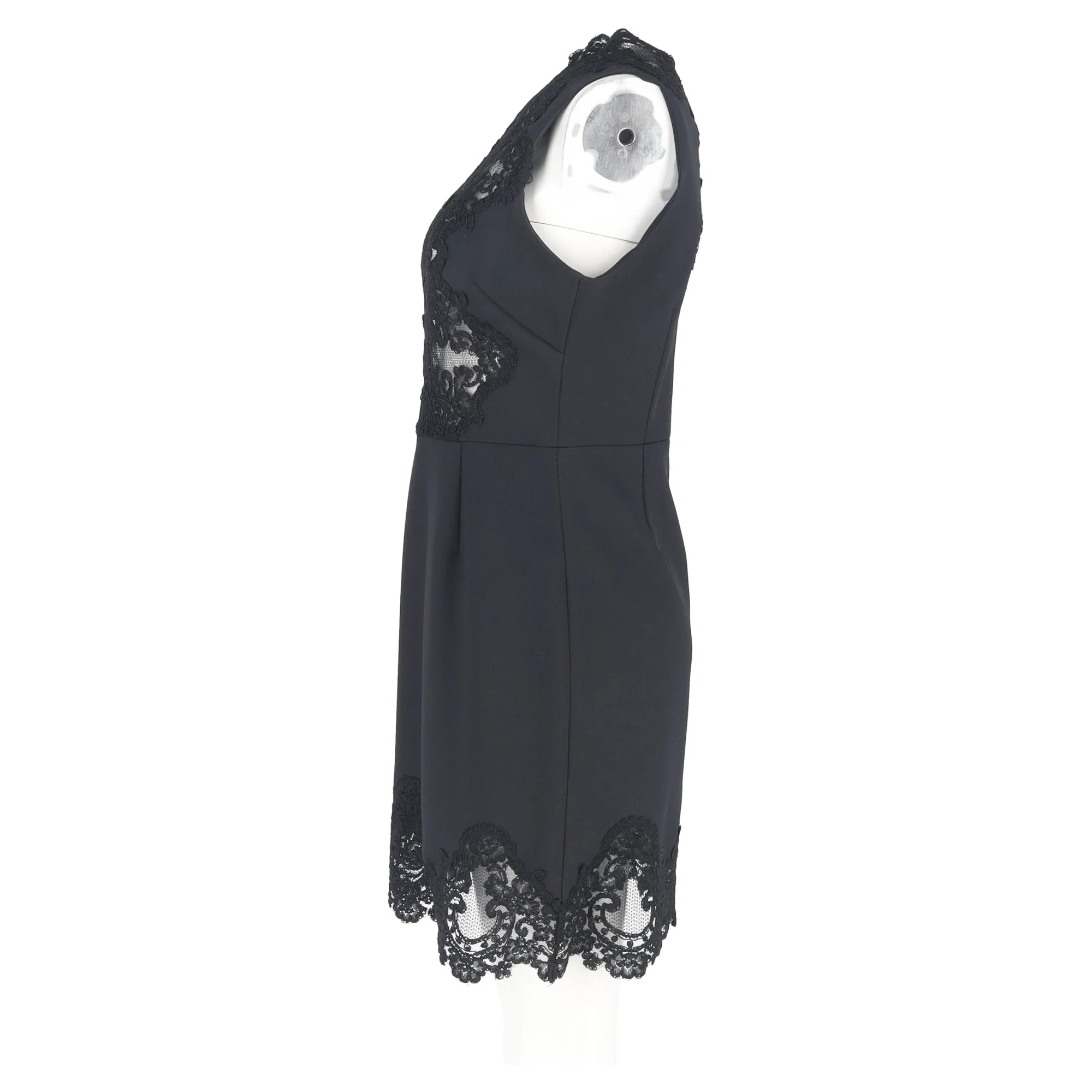 Women's Sandro Lace Mini Dress in Black Polyester - Image 6