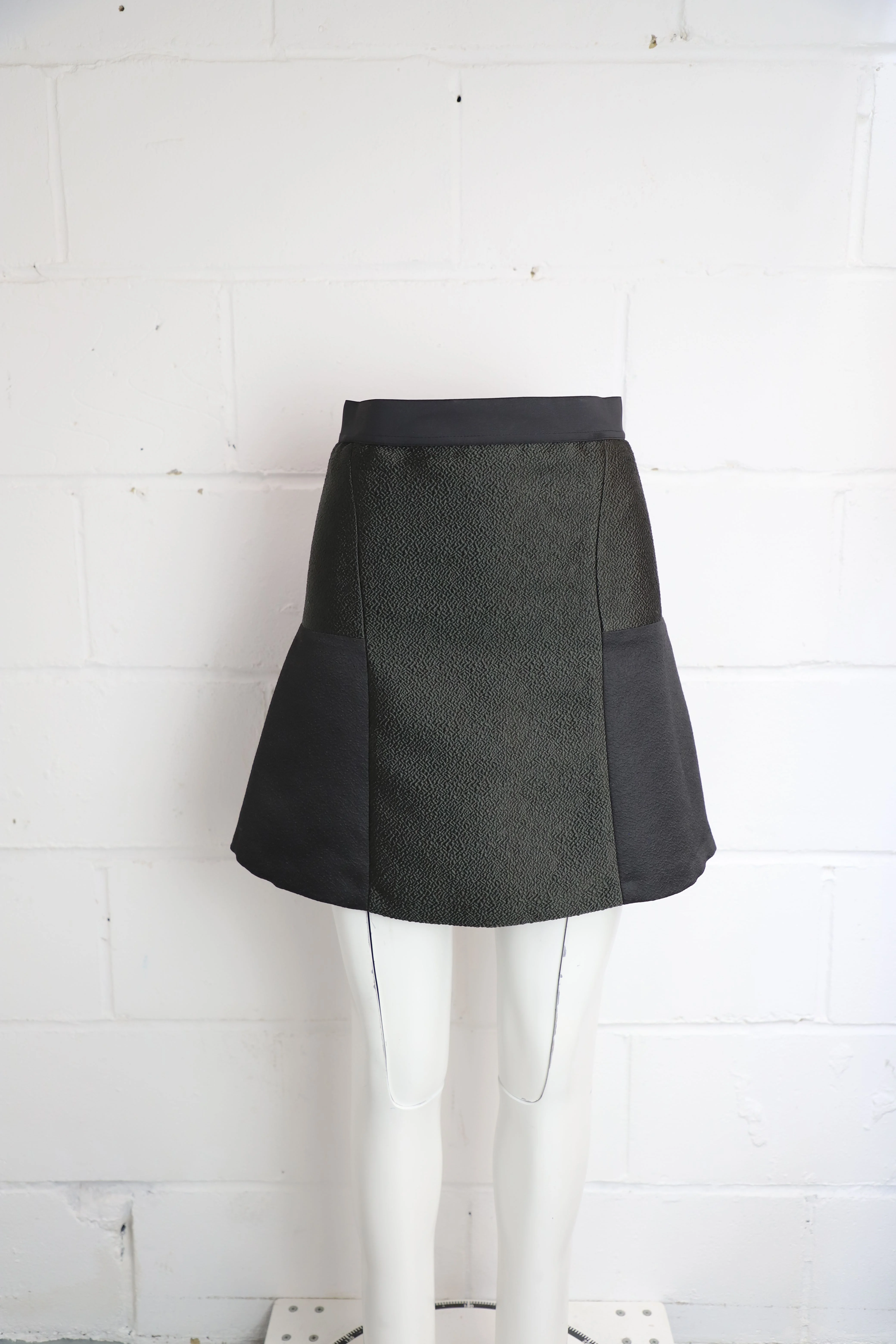 Women's Sandro Paris Flared Skirt in Black Polyester - Image 6