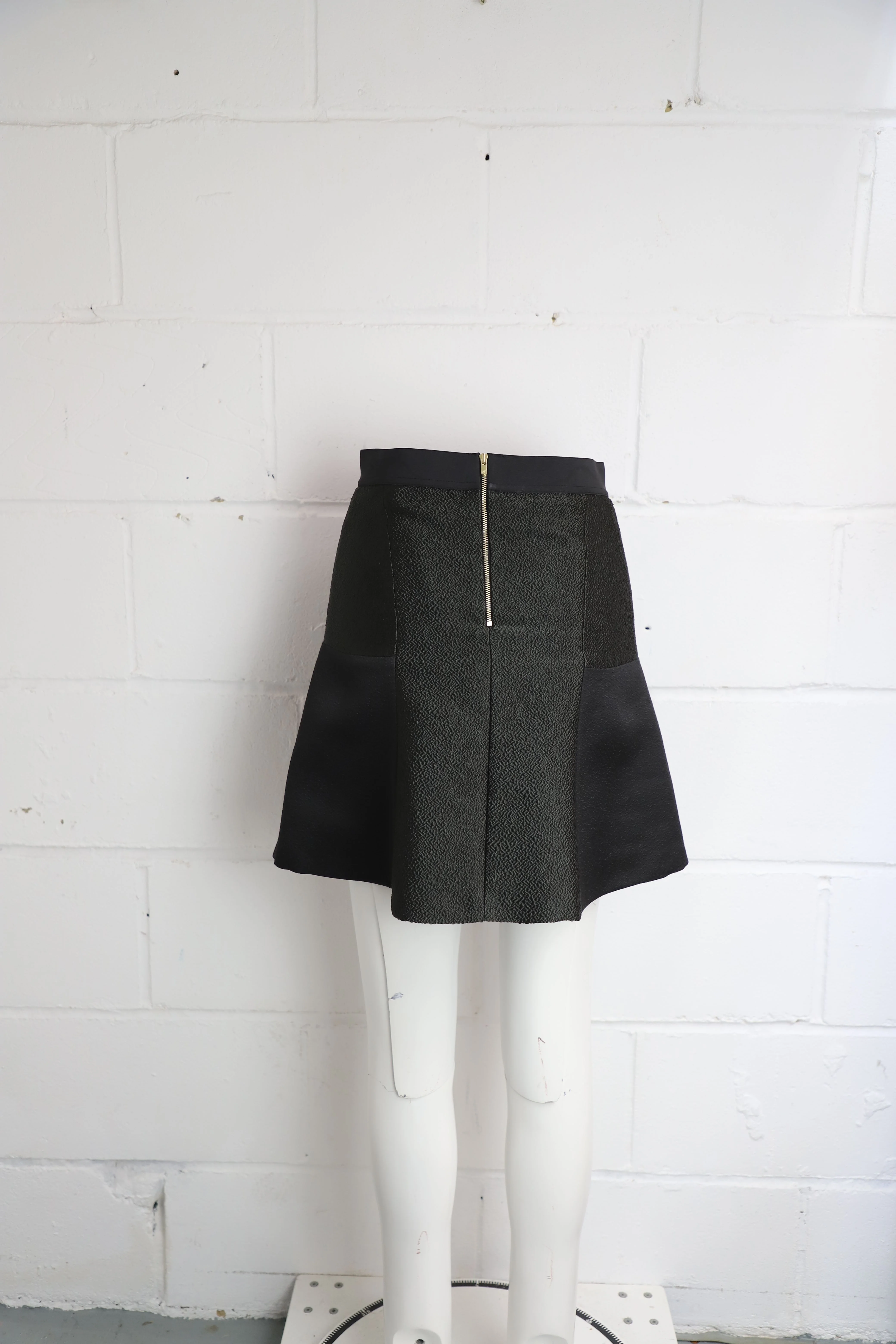 Women's Sandro Paris Flared Skirt in Black Polyester - Image 8