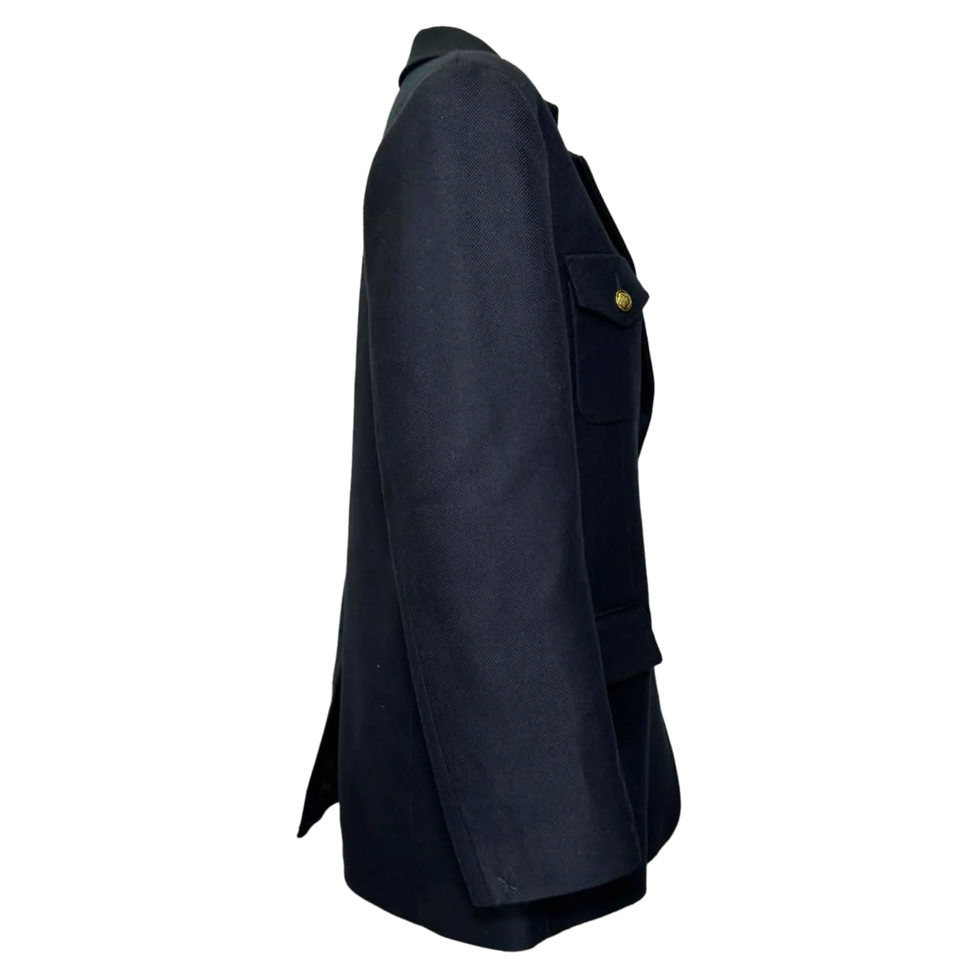 Women's Sandro Paris Gemma Suit Blazer in Navy Blue Wool - Image 2