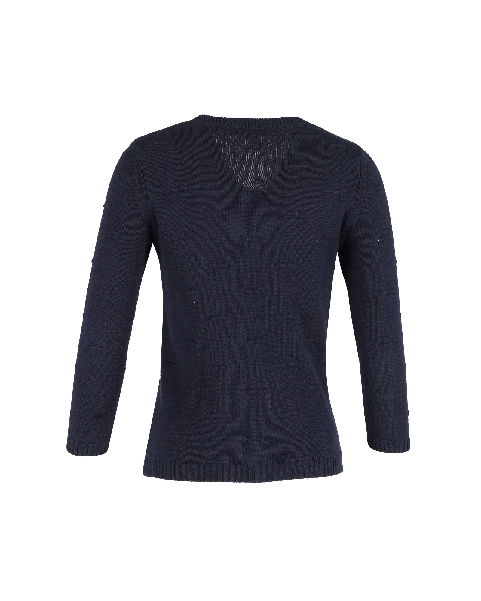 Women's Sandro Paris Studded Cardigan in Navy Blue Cotton - Image 3