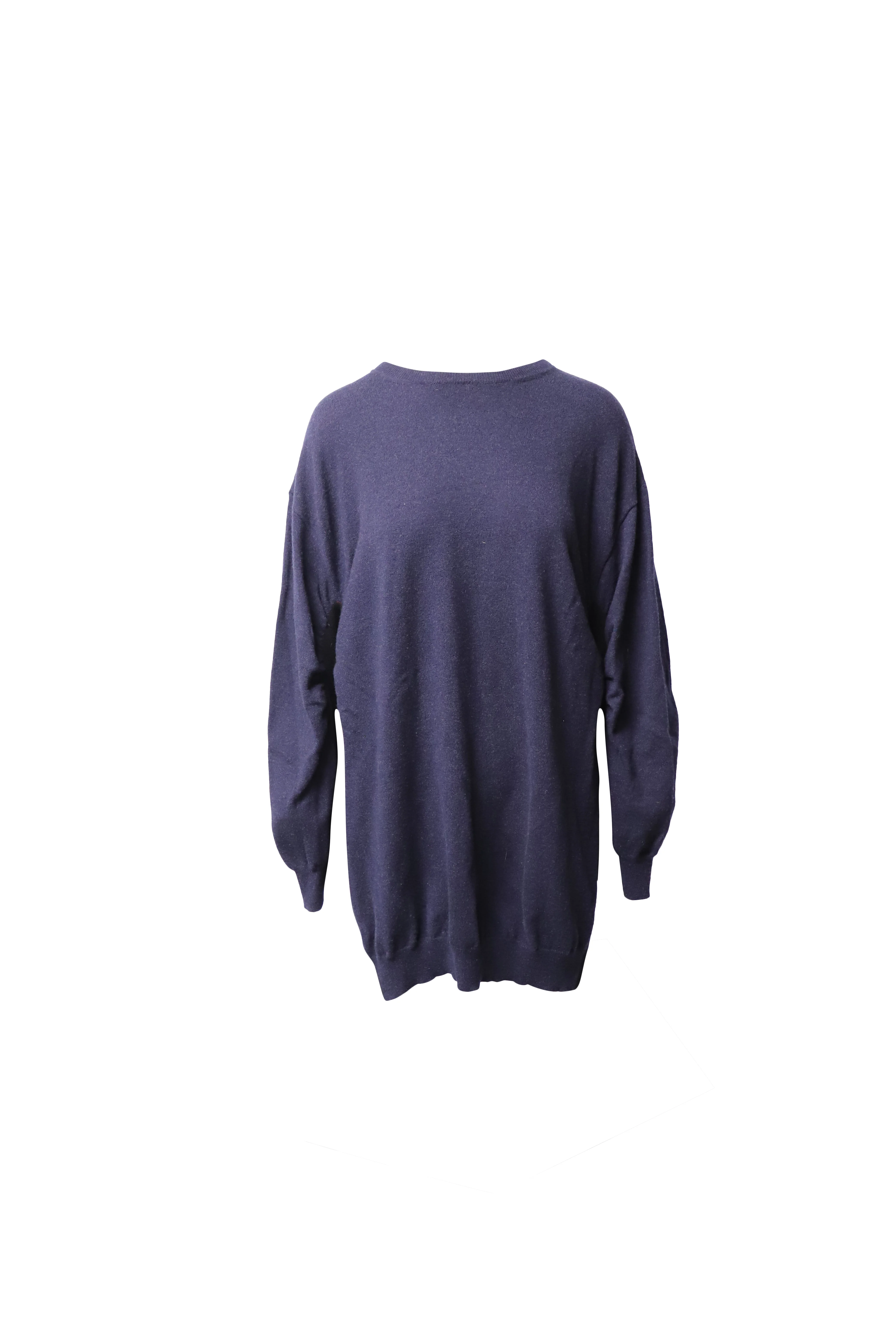 Women's Stella McCartney All is Love Oversized Jumper in Navy Blue Wool - Image 2