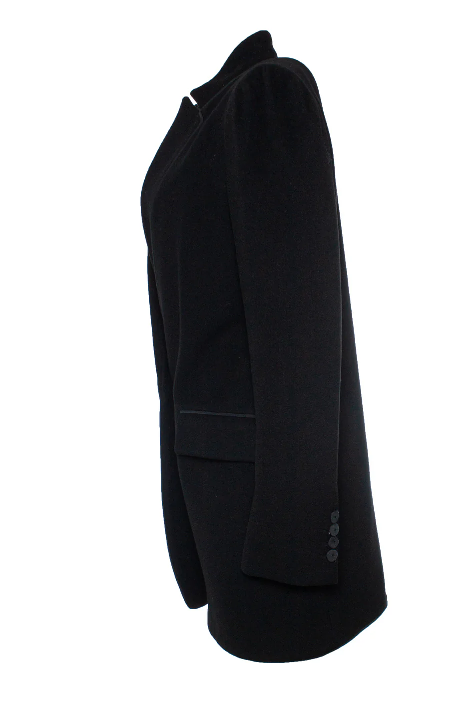 Women's Stella Mccartney, cashmere wool coat in black - Image 2