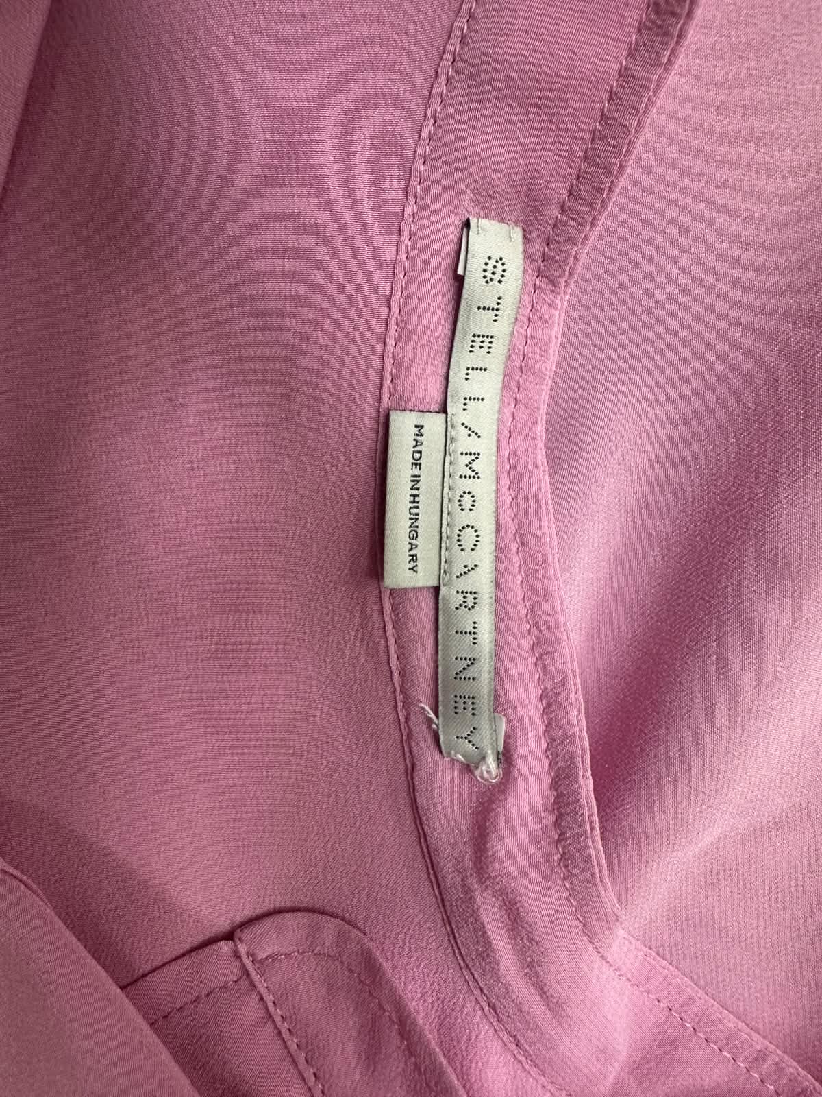 Women's Stella McCartney Henley Neck Shirt in Pink Silk - Image 10