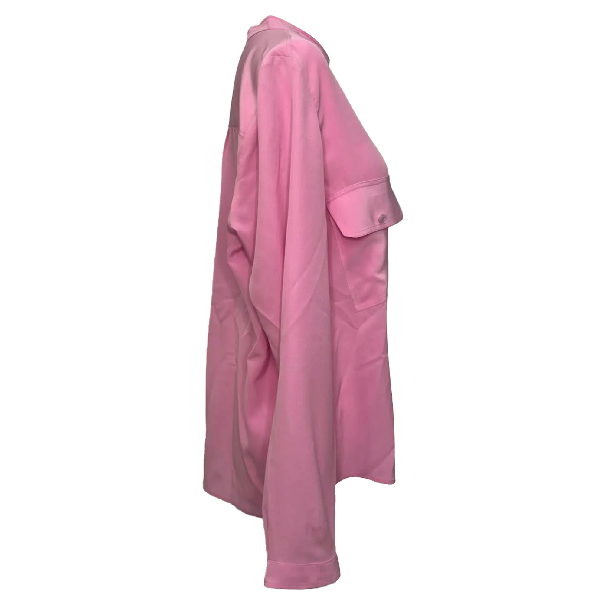Women's Stella McCartney Henley Neck Shirt in Pink Silk - Image 2