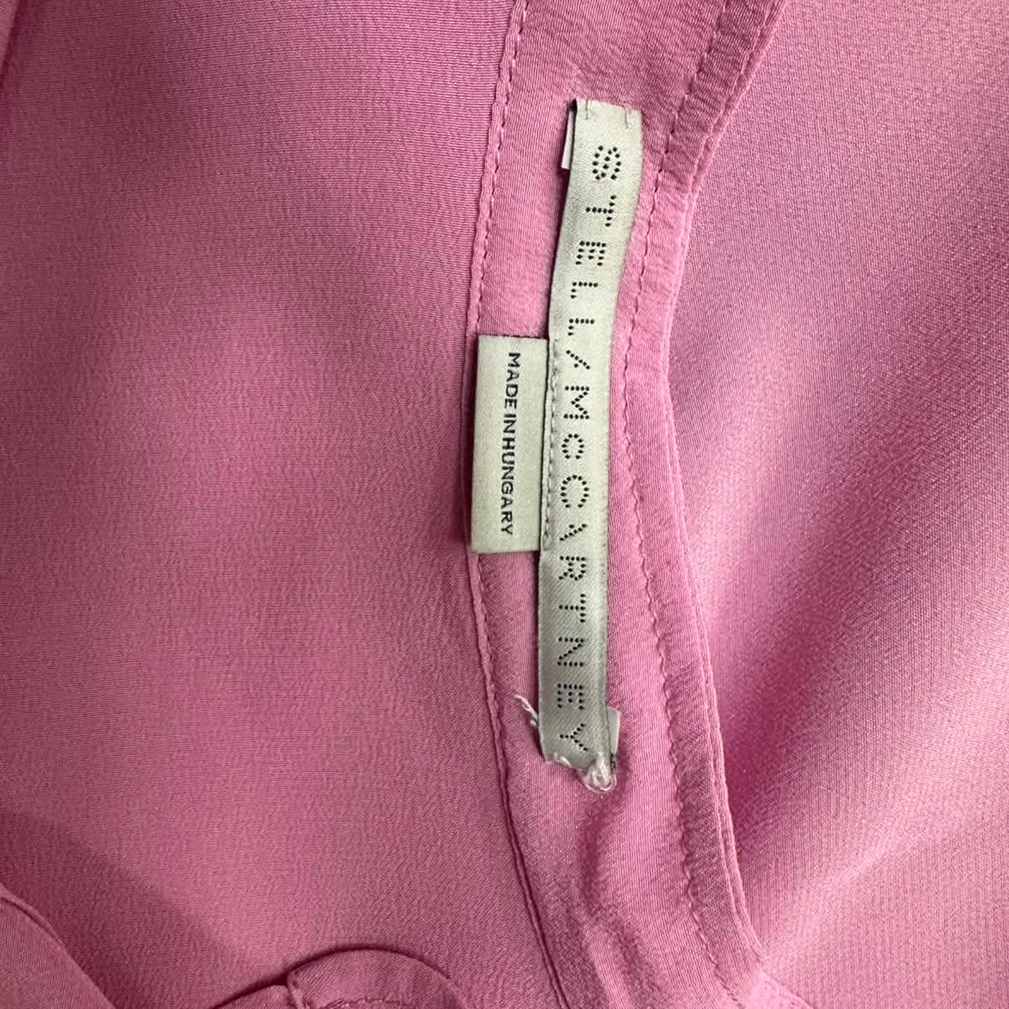 Women's Stella McCartney Henley Neck Shirt in Pink Silk - Image 3
