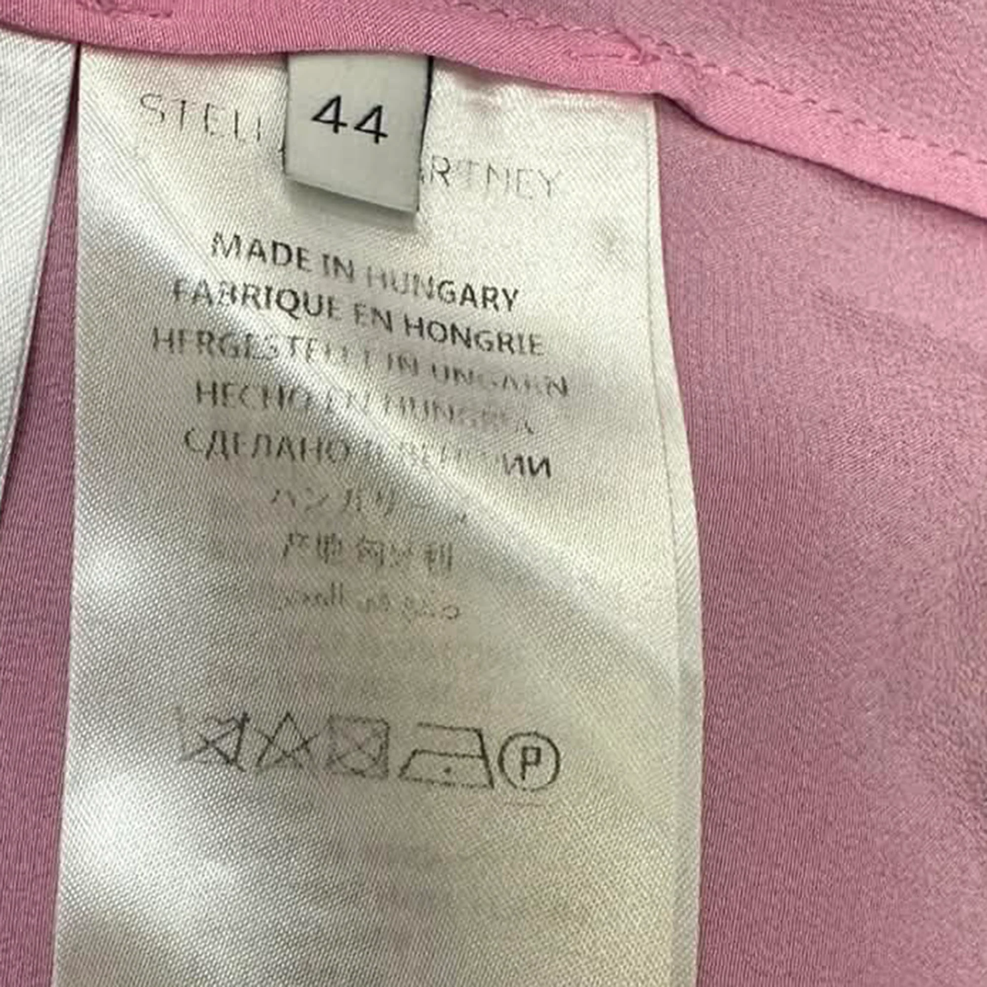 Women's Stella McCartney Henley Neck Shirt in Pink Silk - Image 6