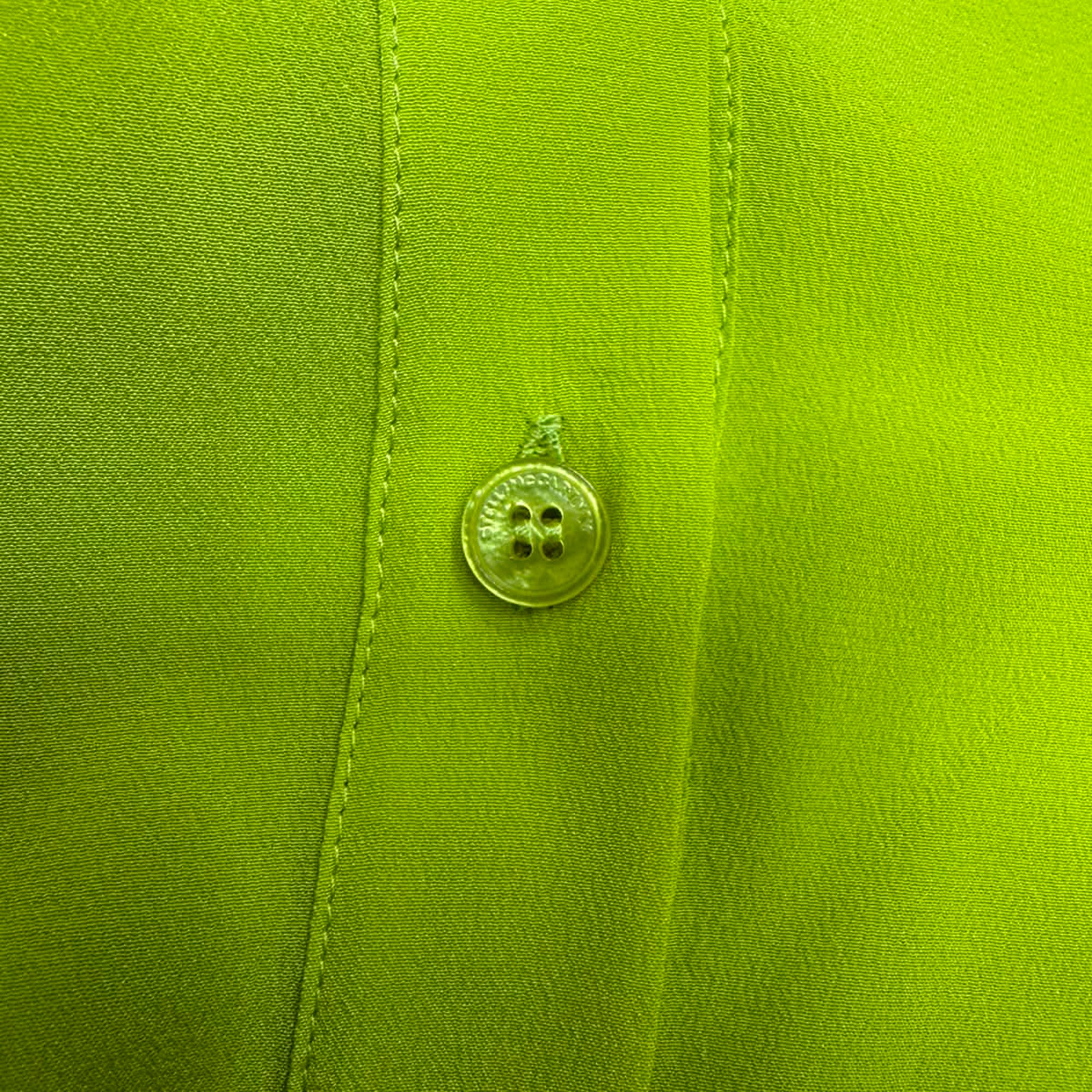 Women's Stella McCartney Mandarin Collar Blouse in Yellow Silk - Image 6