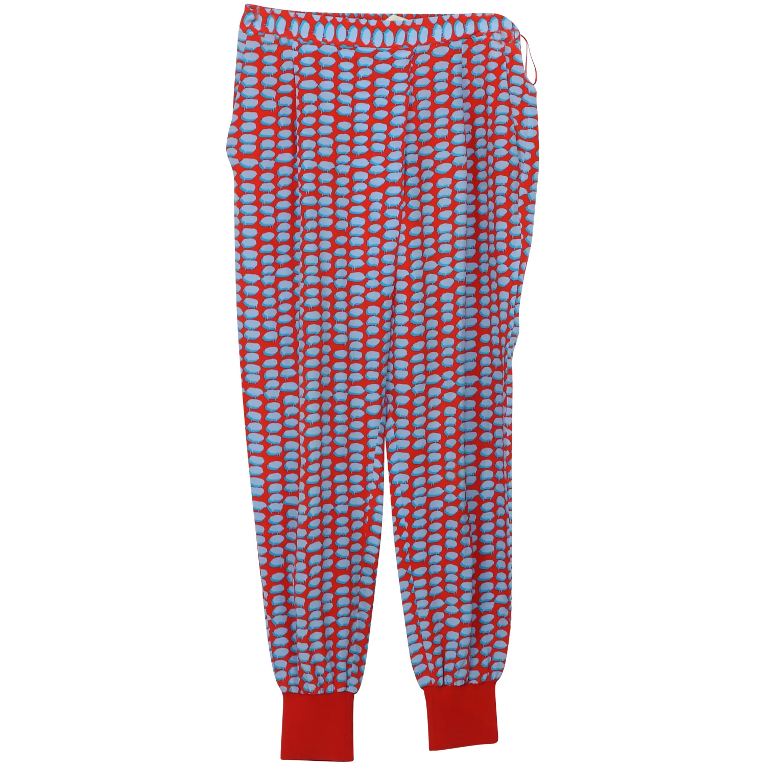 Women's Stella McCartney Printed Pants in Red Cotton