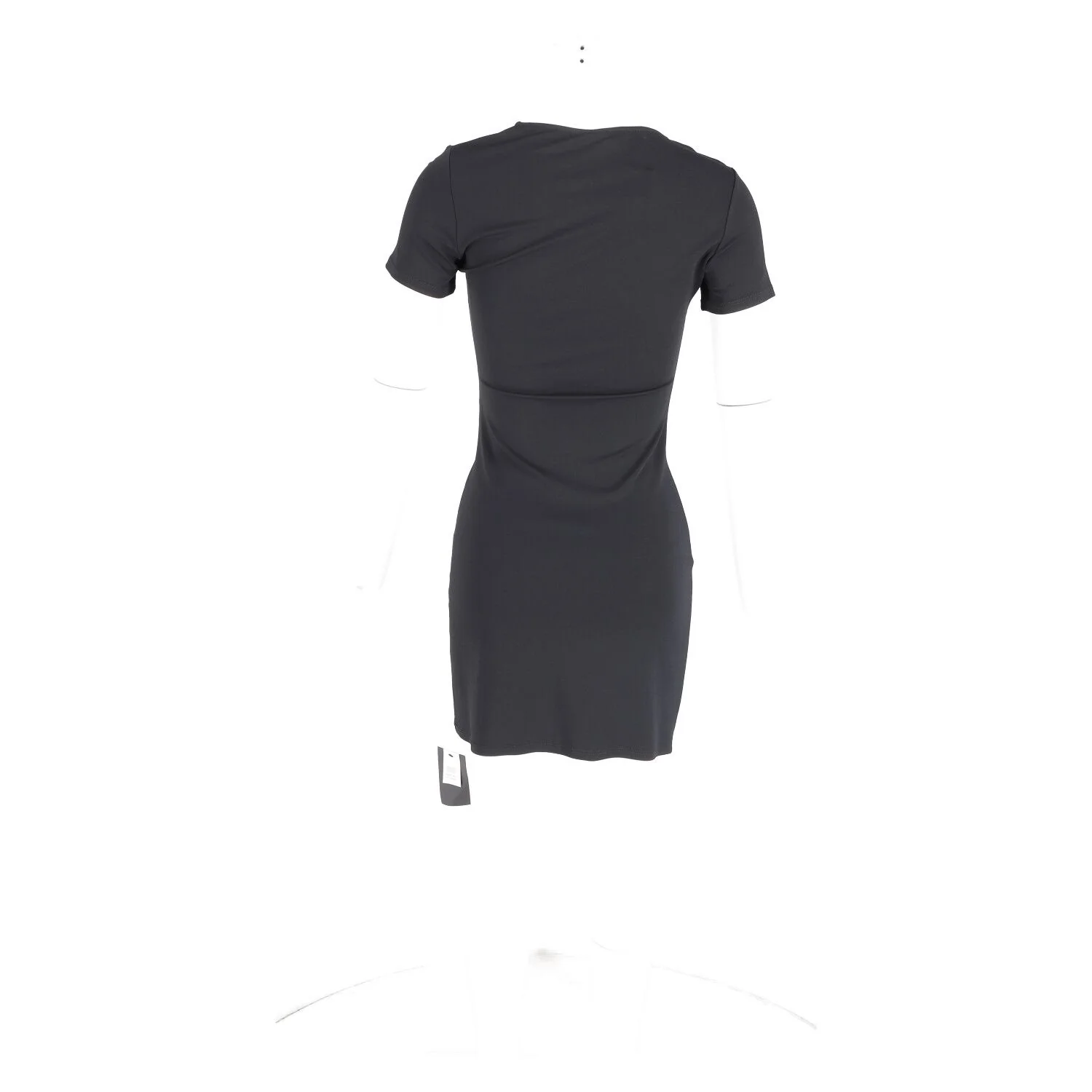 Women's Theory Gathered Mini Dress in Black Viscose - Image 6