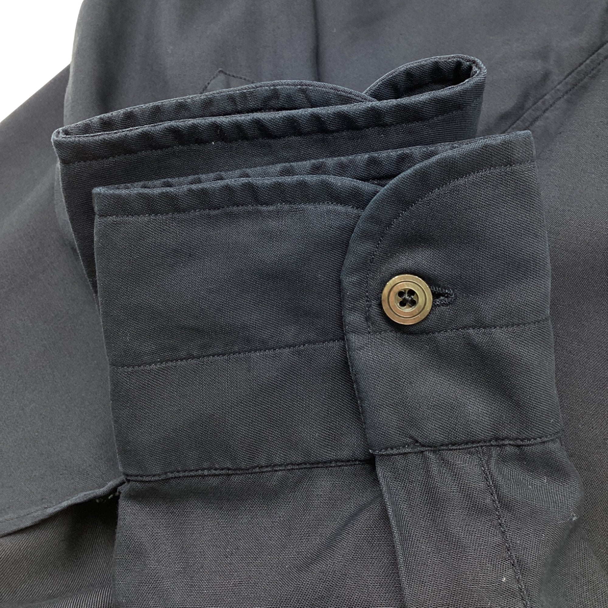 Men's Tom Ford Button-Down Shirt in Navy Blue Lyocell - Image 7