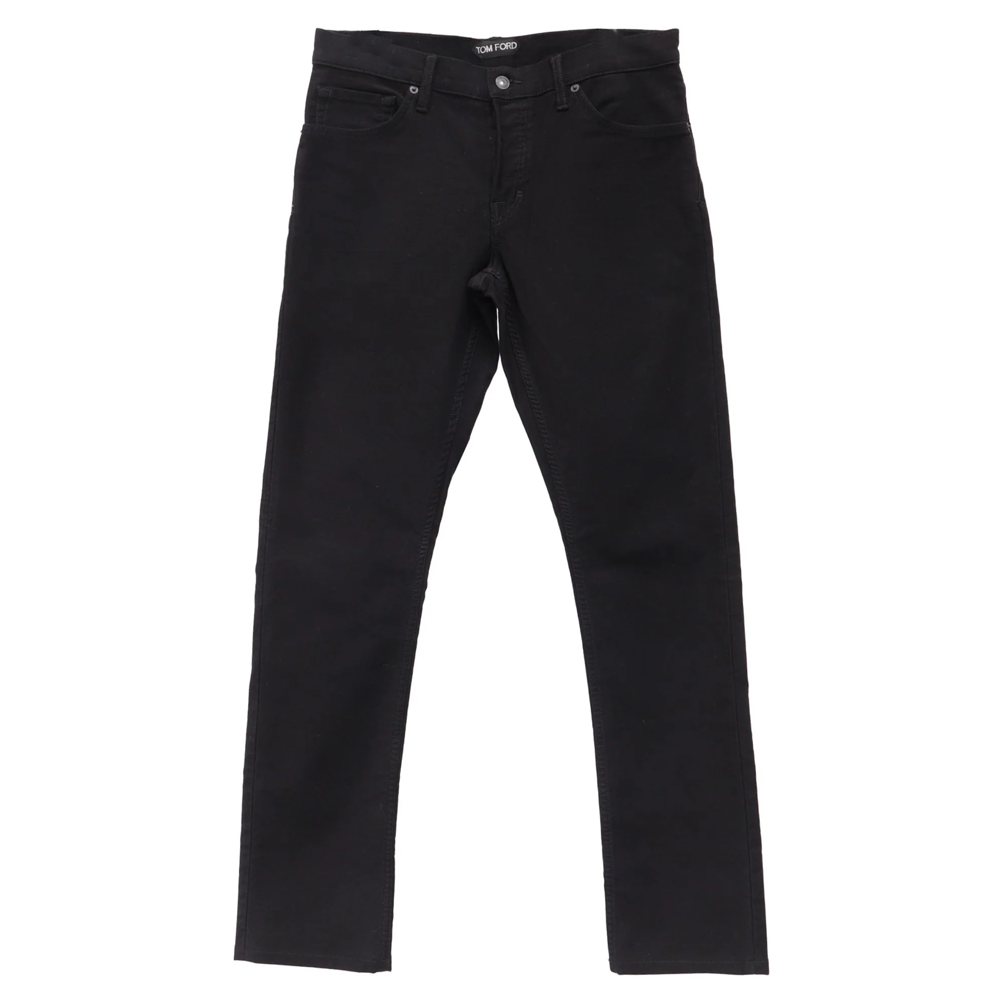 Men's Tom Ford Regular-Fit Jeans in Black Cotton