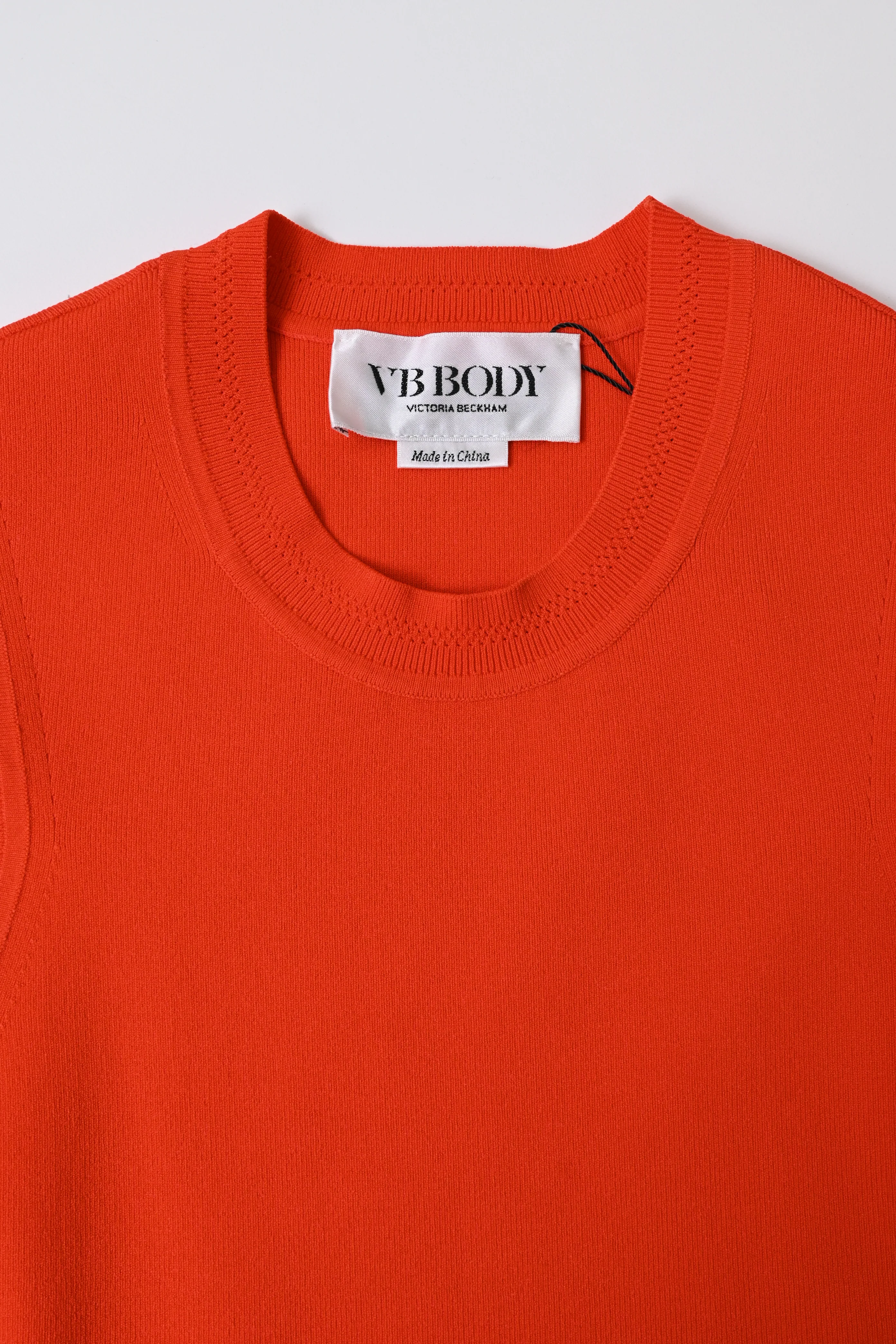 Women's VB Body by Victoria Beckham Bodycon Mini Dress in Orange Viscose - Image 10