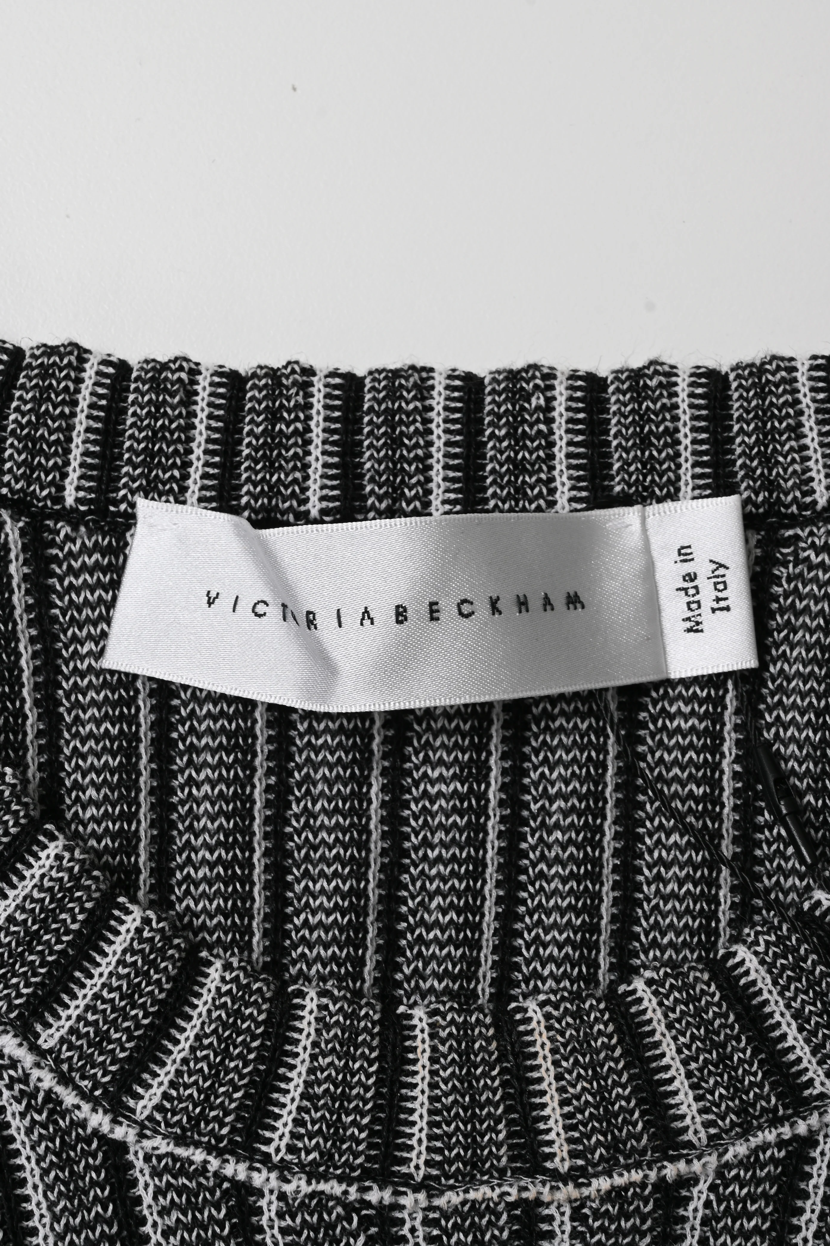 Women's Victoria Beckham Metallic Body-Con Rib Mini Dress in Grey Acetate - Image 8
