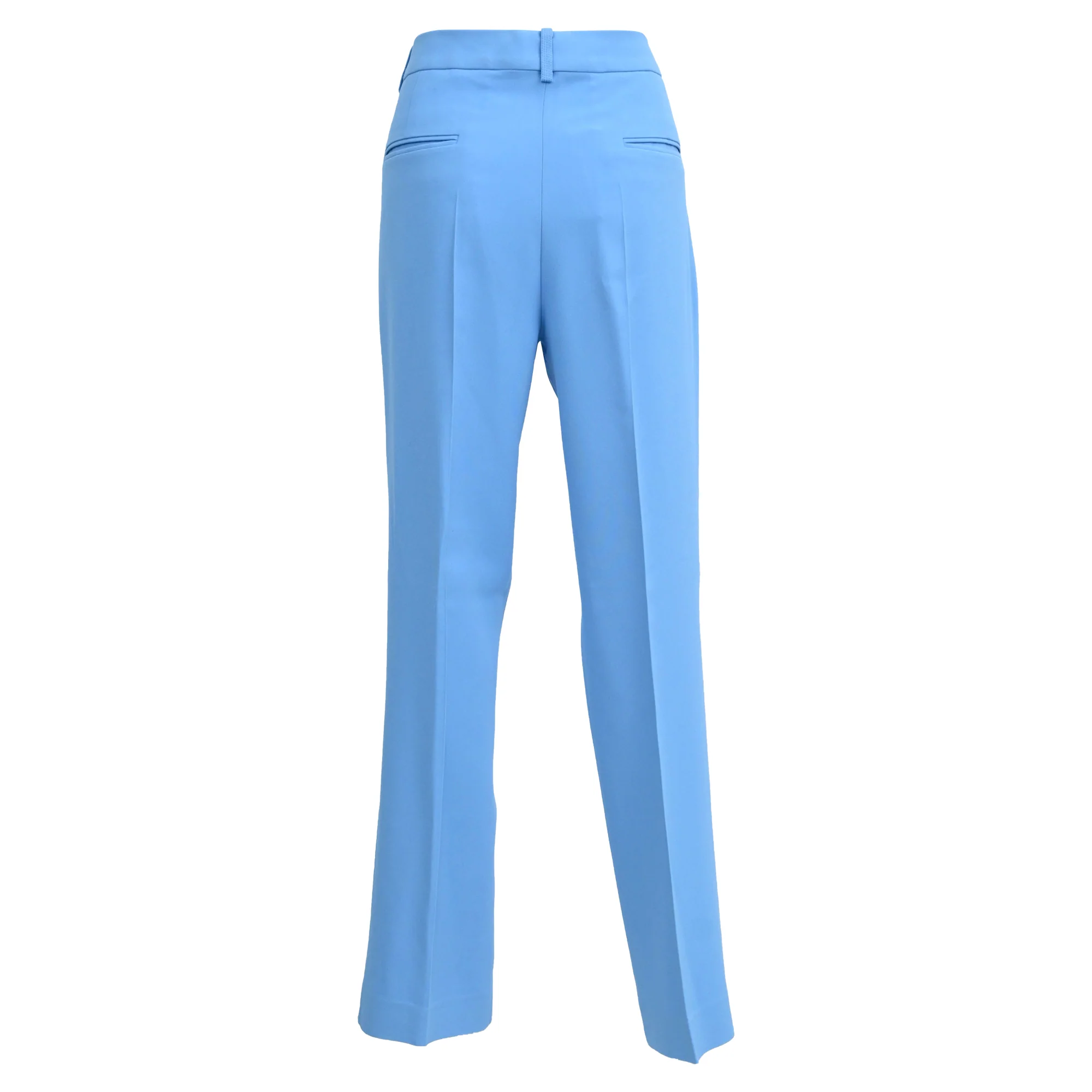 Women's Victoria Beckham Straight Leg Trousers in Light Blue Polyester - Image 3