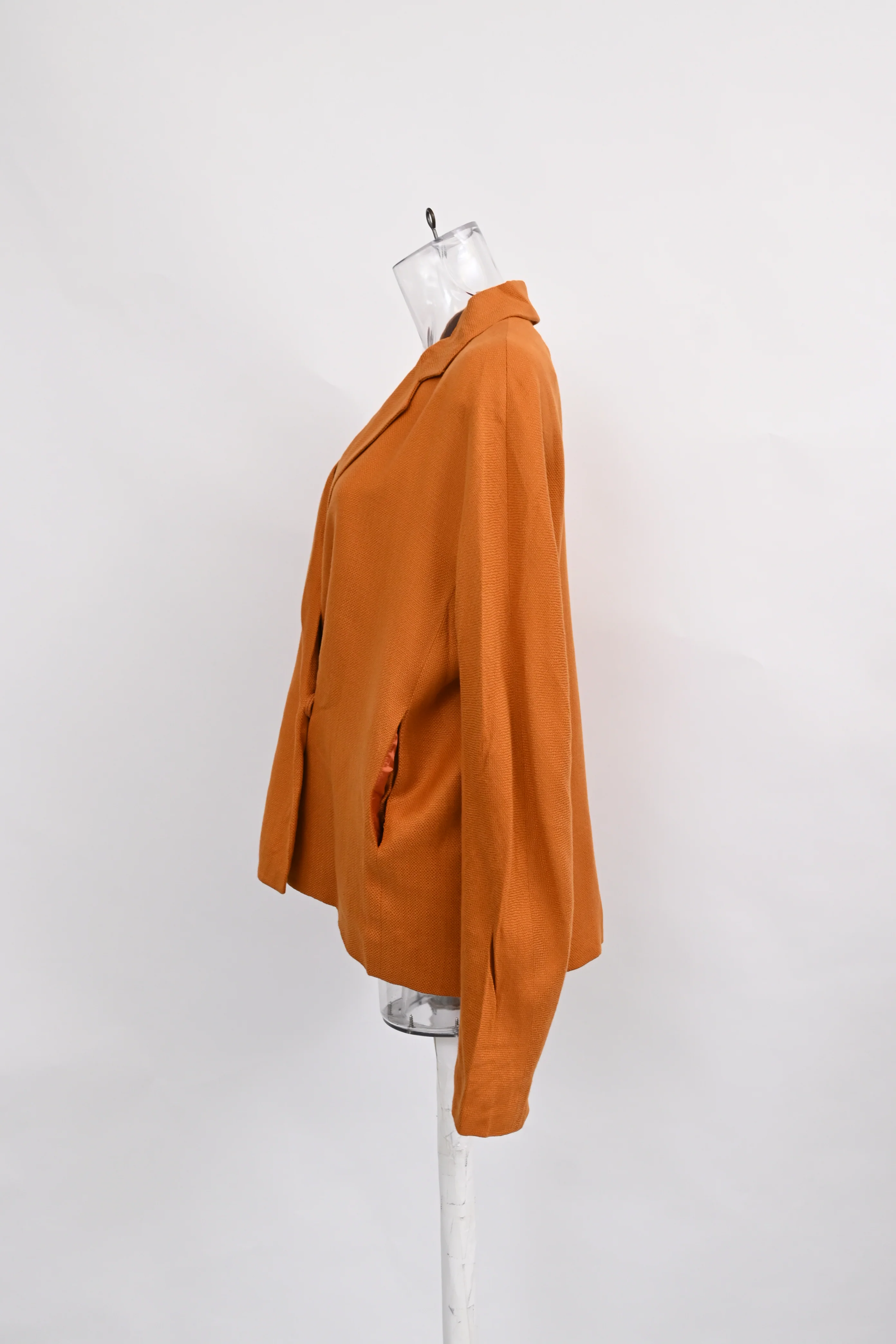 Women's Victoria, Victoria Beckham Blazer in Orange Acetate - Image 7