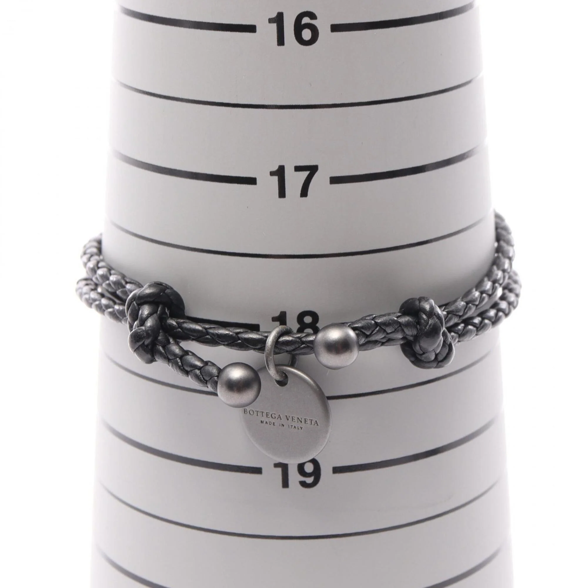 Intrecciato Bracelet Leather Black - Image 5