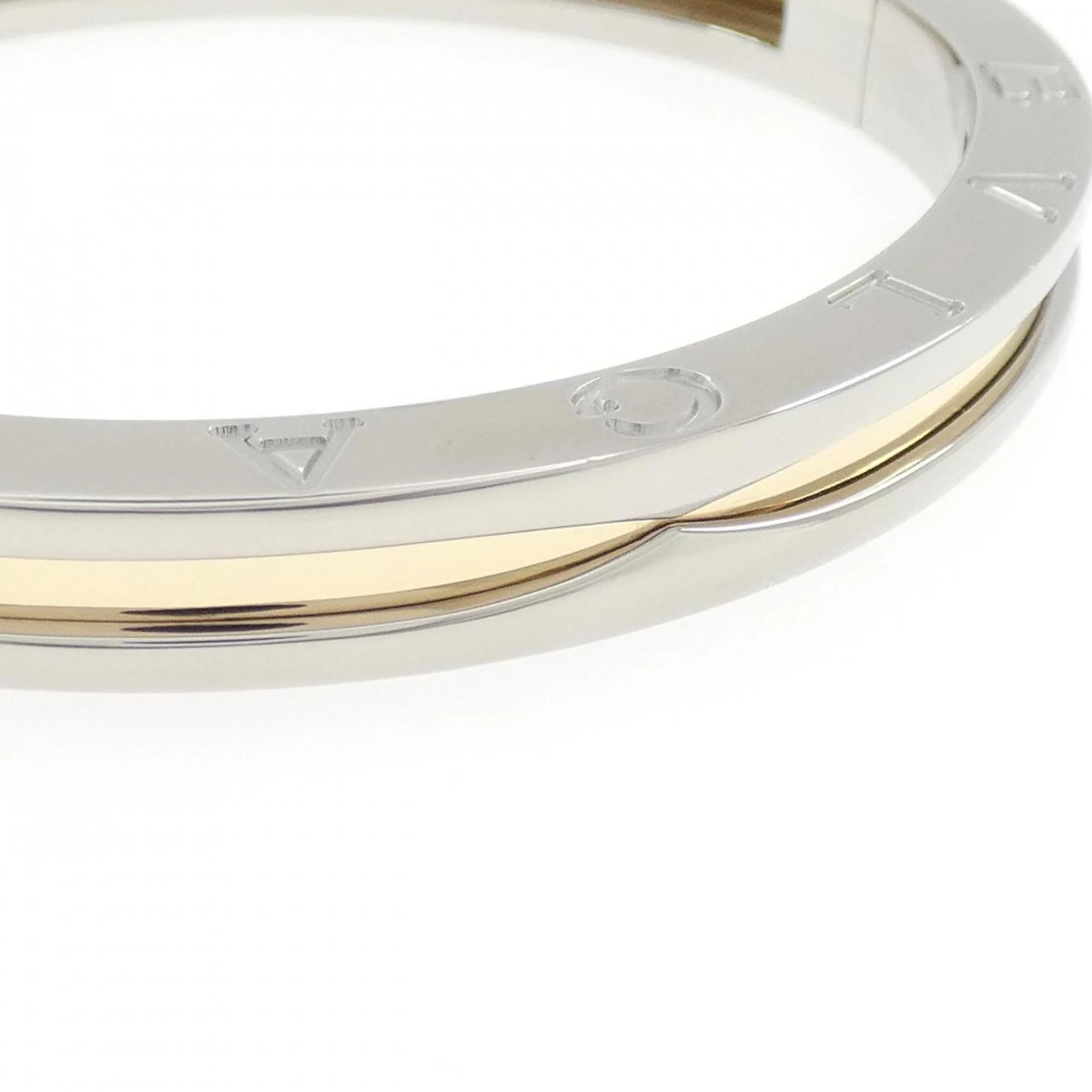 B.Zero1 Bangle 18K Yellow Gold and Stainless Steel Bracelet - Image 2