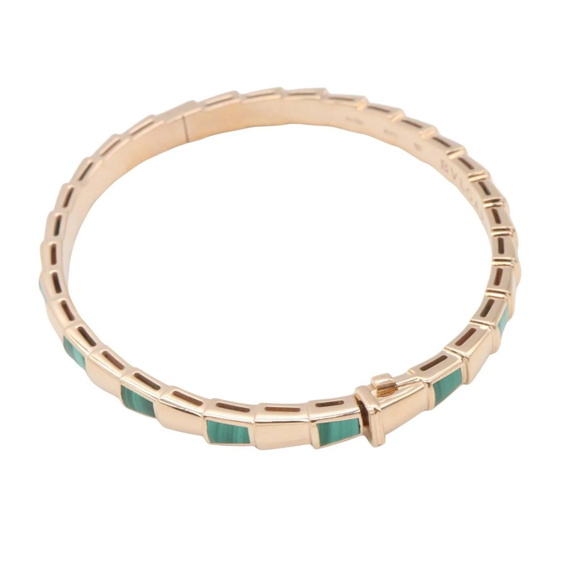 Serpenti Viper Ring 18K Rose Gold with Malachite - Image 3