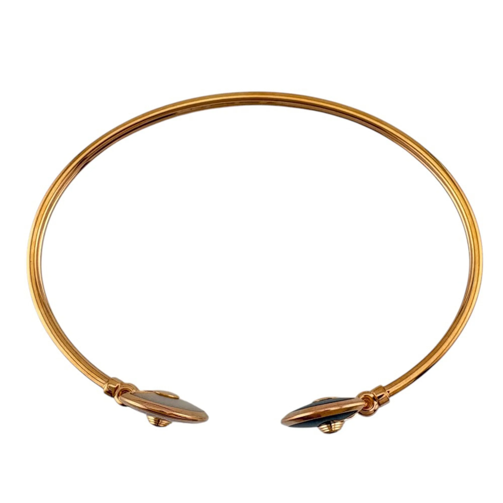 Amulet Bangle 18K Rose Gold with Onyx and Mother of Pearl Bracelet - Image 6