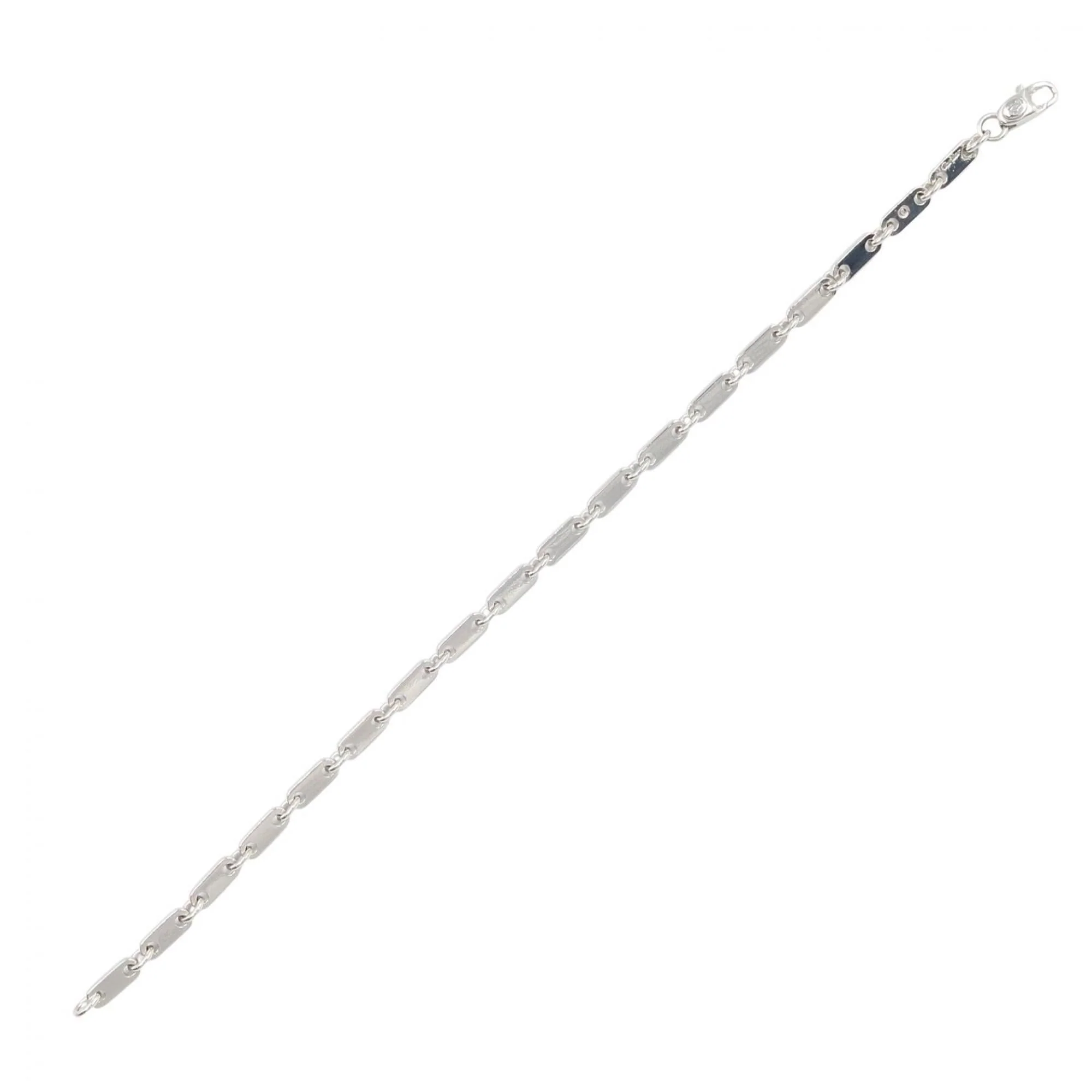 Figaro Bracelet 18K White Gold - Image 3