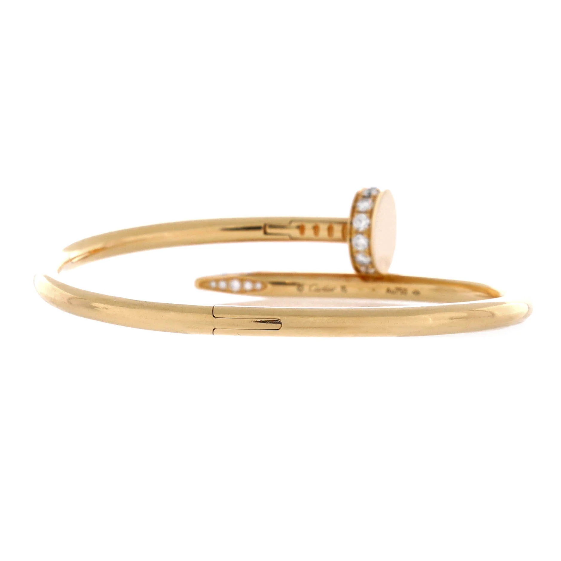 Juste un Clou Bracelet 18K Yellow Gold with Diamonds Classic - Image 3