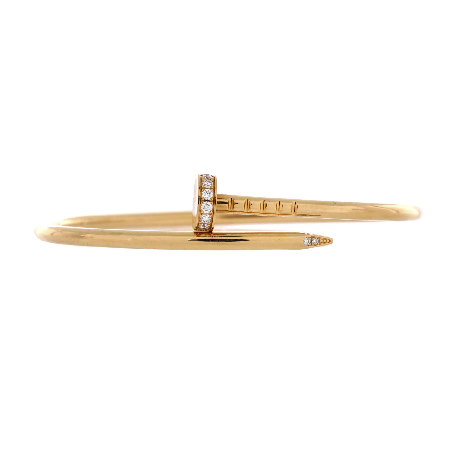 Juste un Clou Bracelet 18K Yellow Gold with Diamonds Small