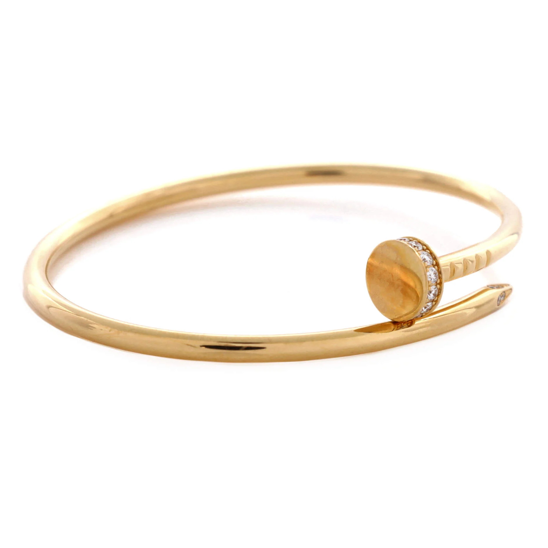 Juste un Clou Bracelet 18K Yellow Gold with Diamonds Small - Image 2