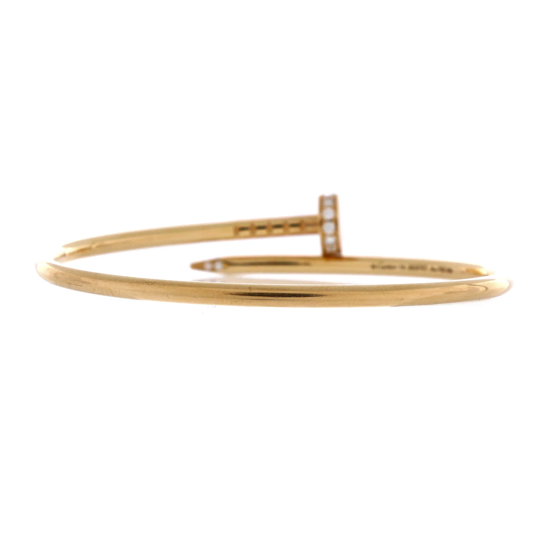 Juste un Clou Bracelet 18K Yellow Gold with Diamonds Small - Image 3
