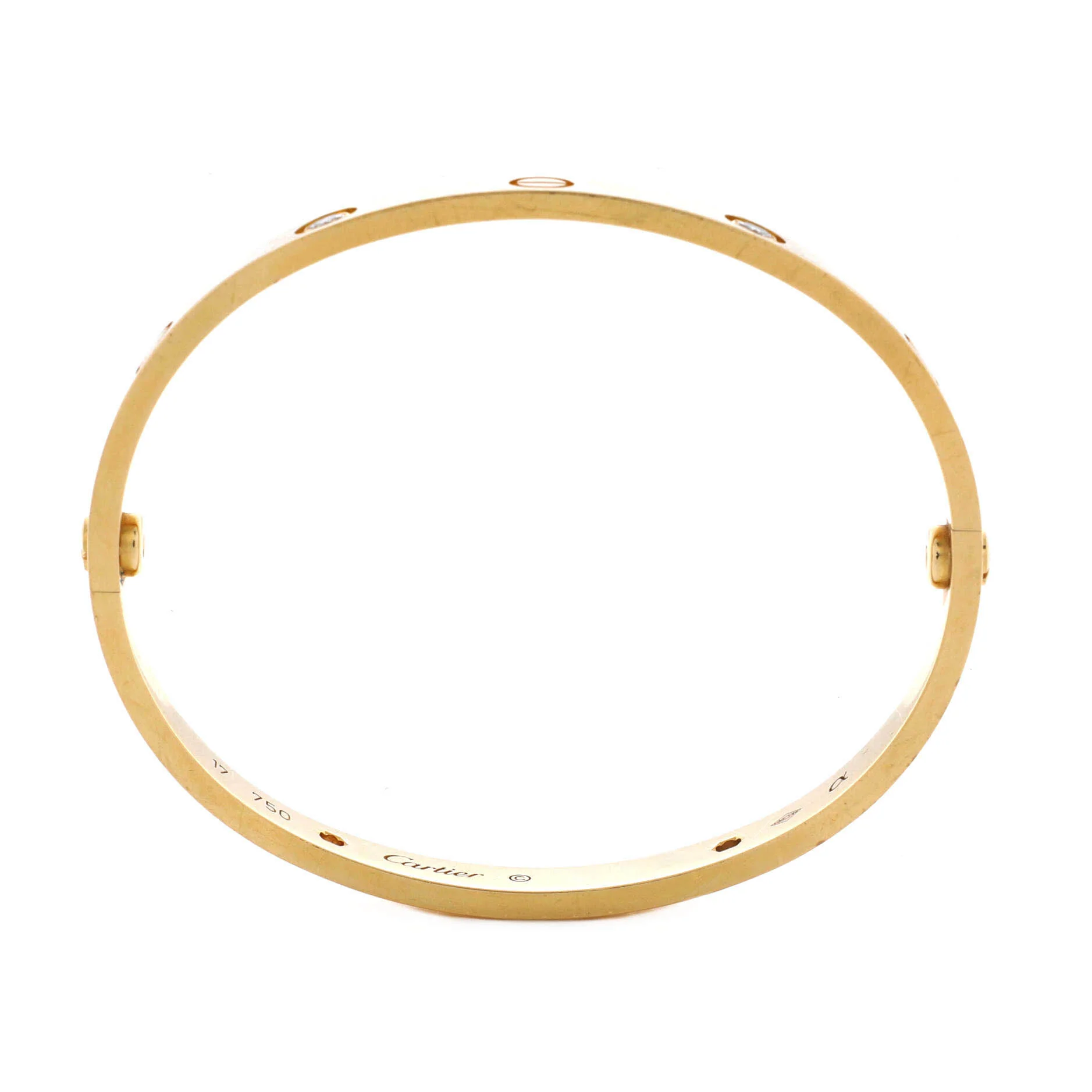 Love 4 Diamond Bracelet 18K Yellow Gold with Diamonds 17 - Image 3