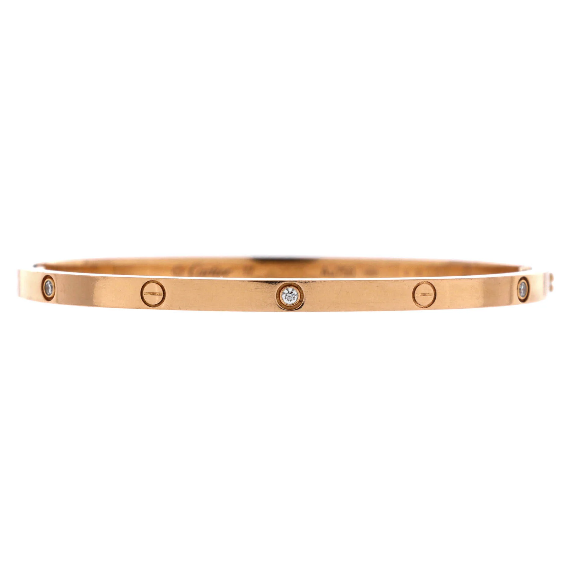 Love 6 Diamond Bracelet 18K Rose Gold and Diamonds Small 16