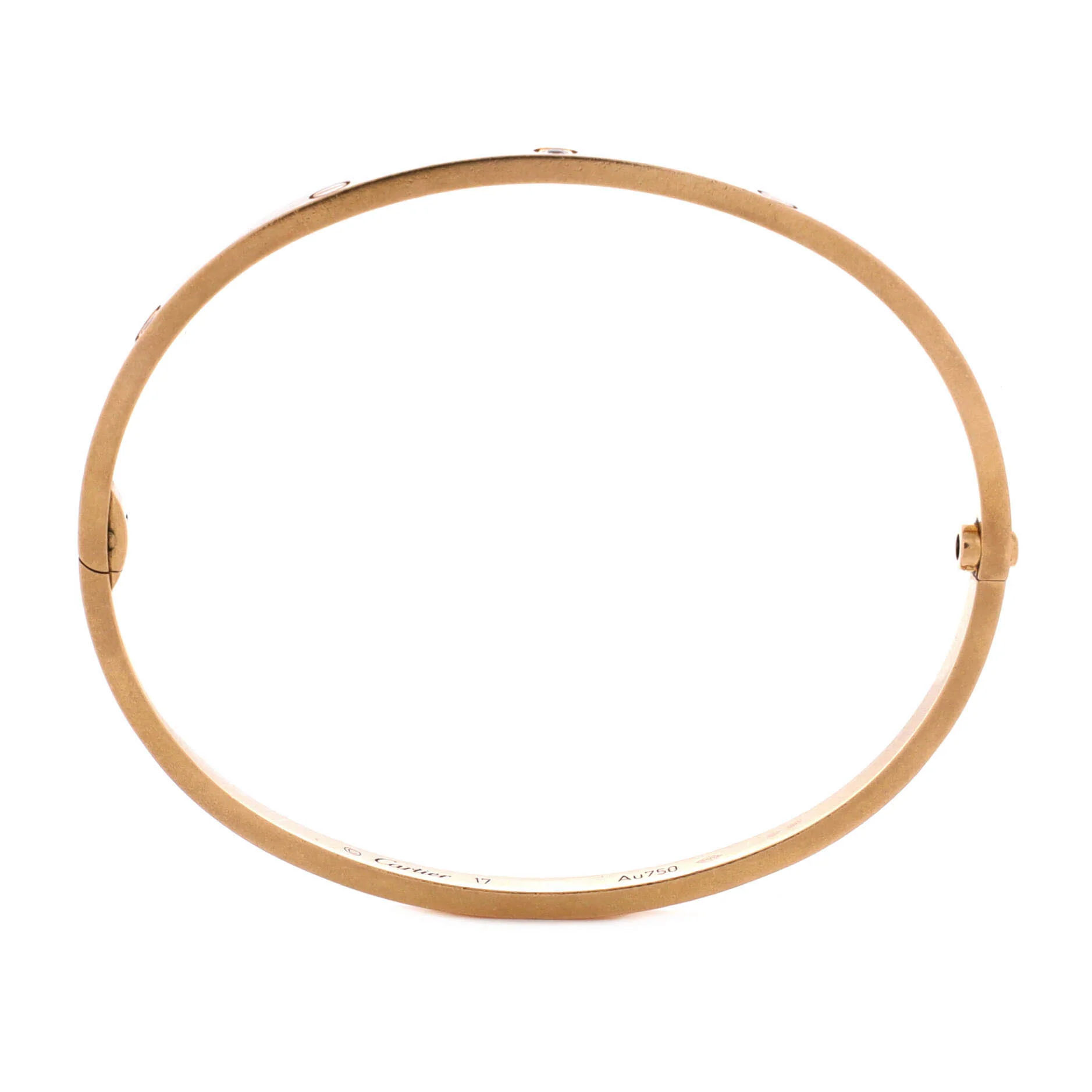Love 6 Diamond Bracelet 18K Rose Gold and Diamonds Small 16 - Image 3
