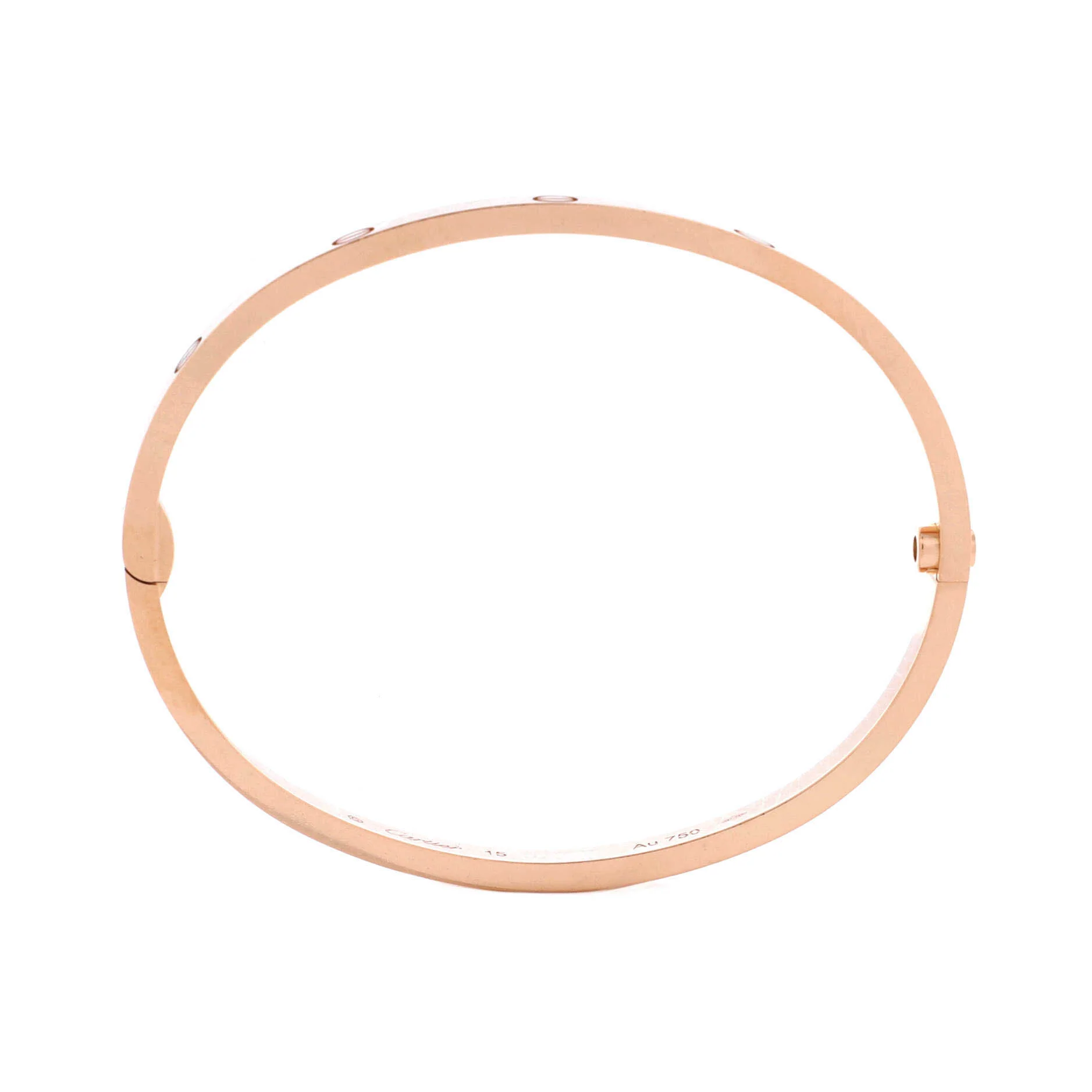 Love Bracelet 18K Rose Gold Small 15 - Image 3