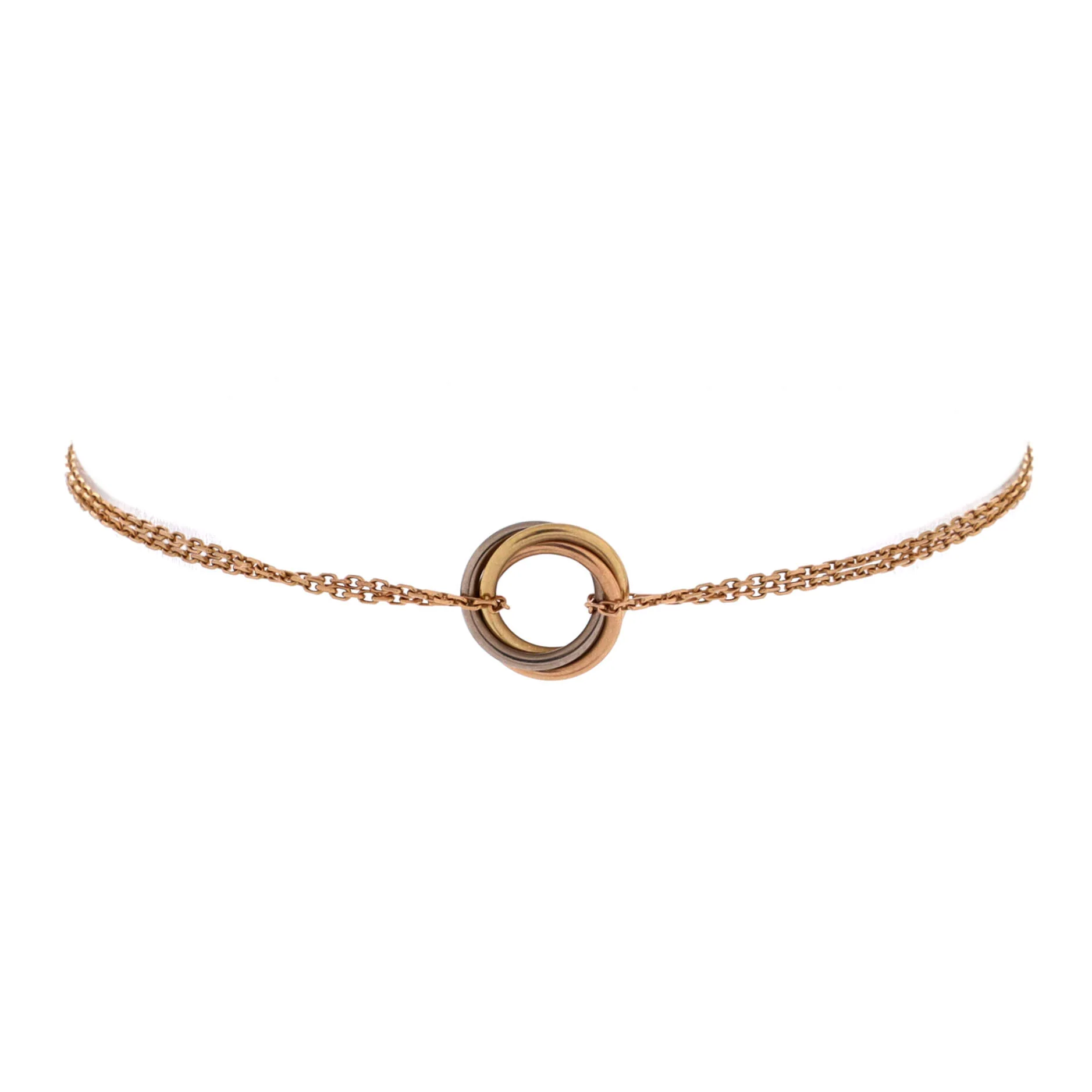 Trinity Chain Bracelet 18K Tricolor Gold