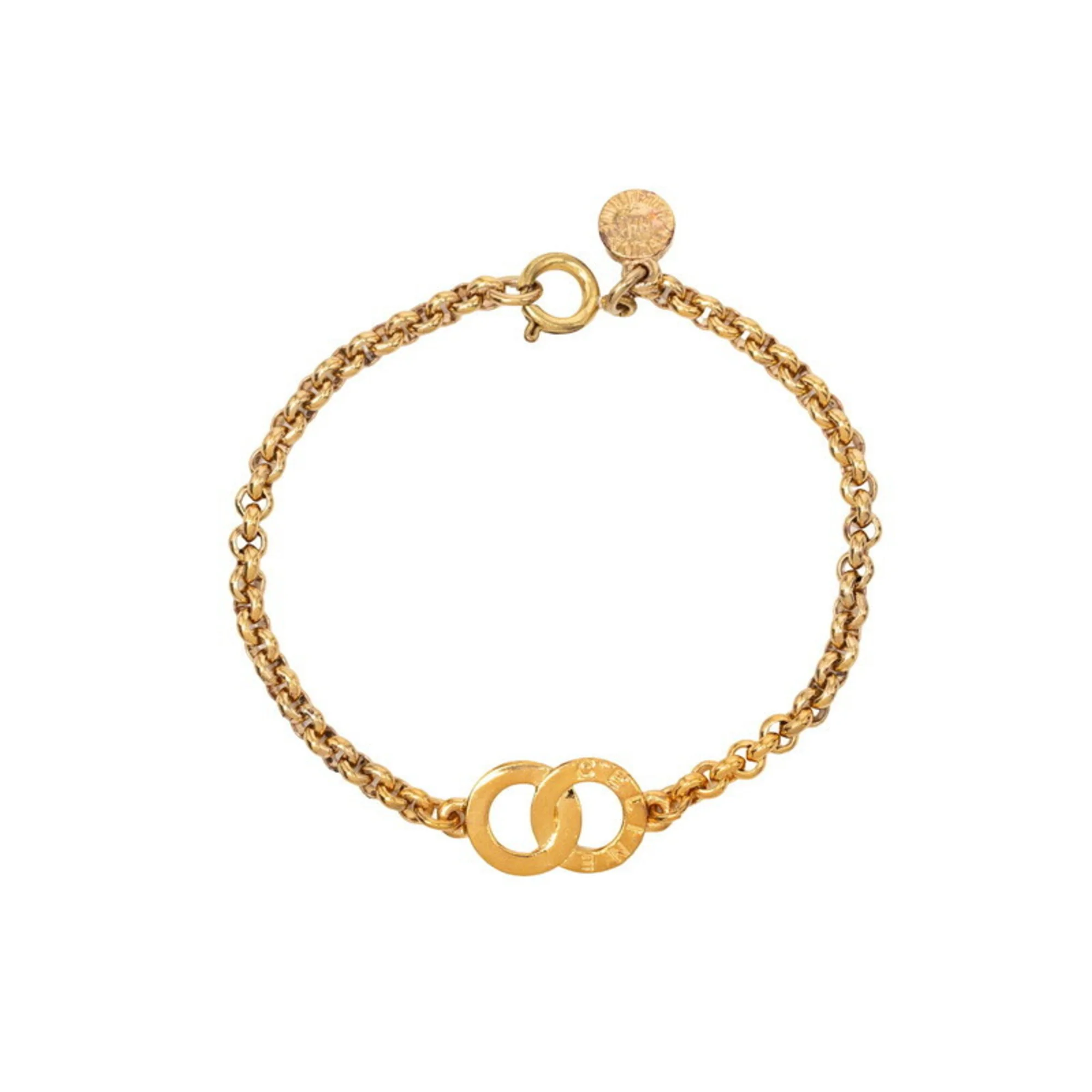 Double Circle Bracelet Gold - Image 2