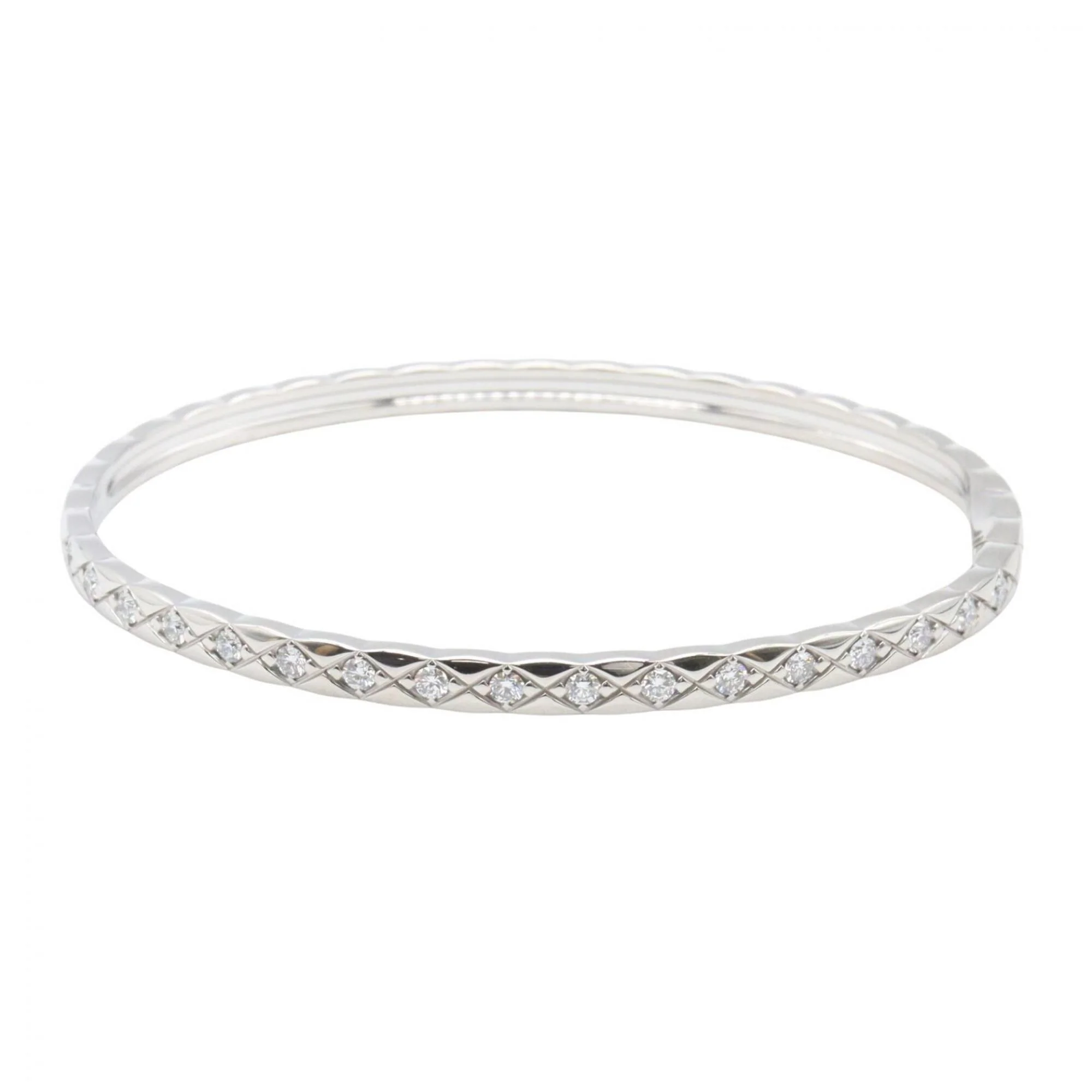 Bracelet 18K White Gold Medium with Diamond - Image 2