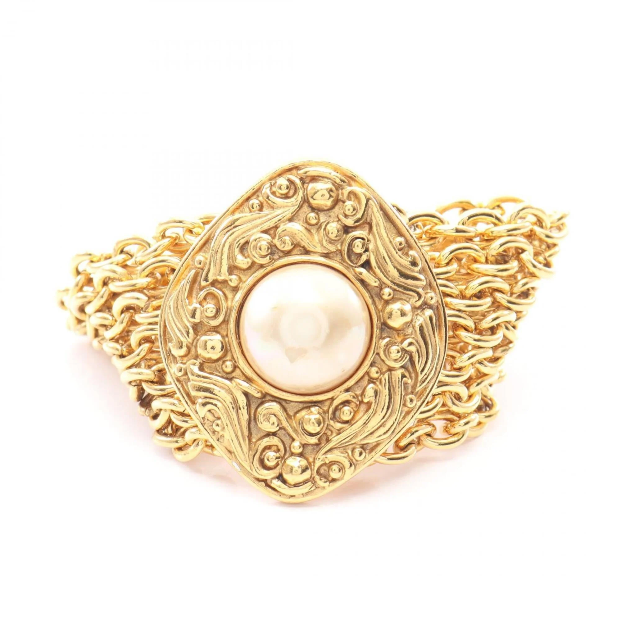 Bracelet Gold with Faux Pearl