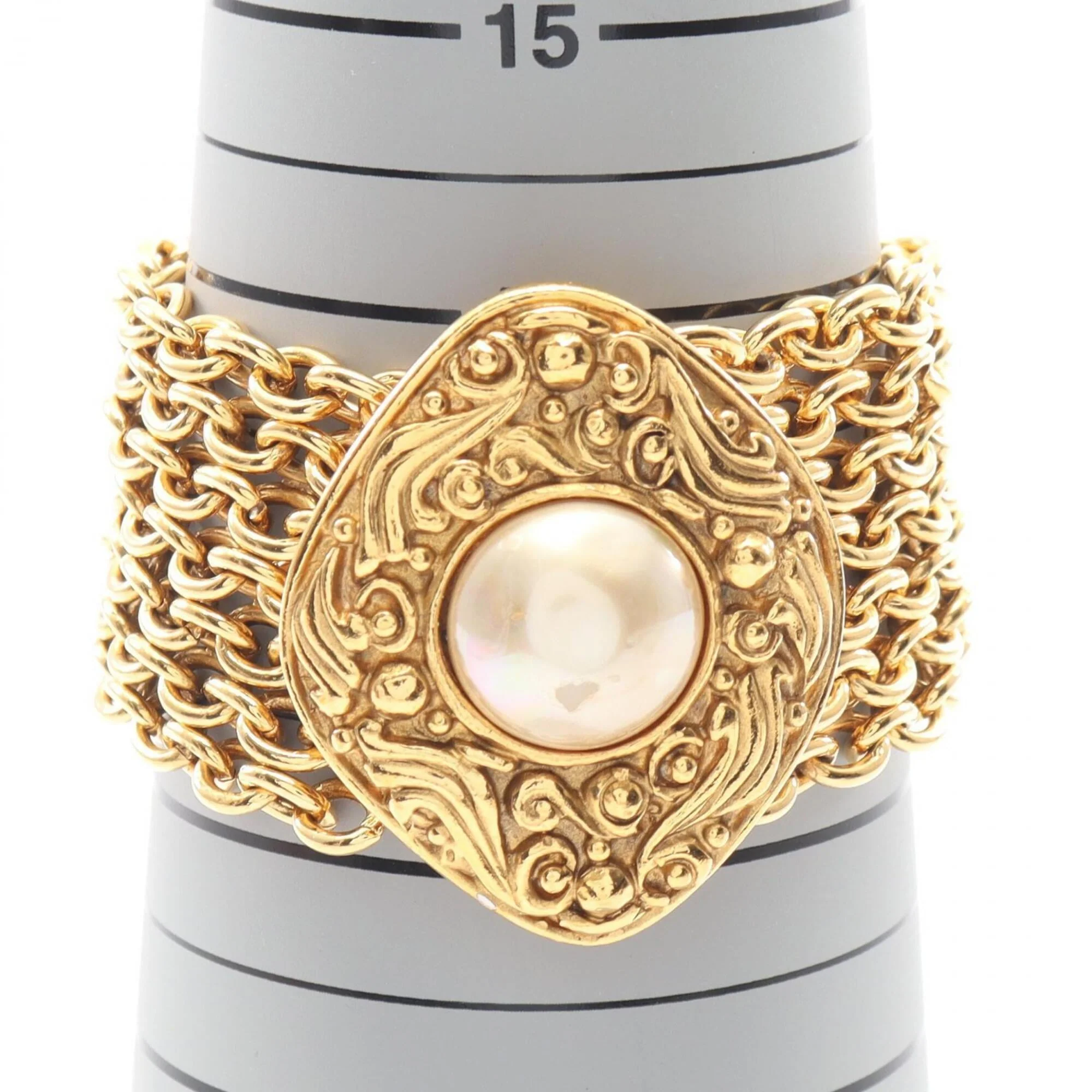 Bracelet Gold with Faux Pearl - Image 5