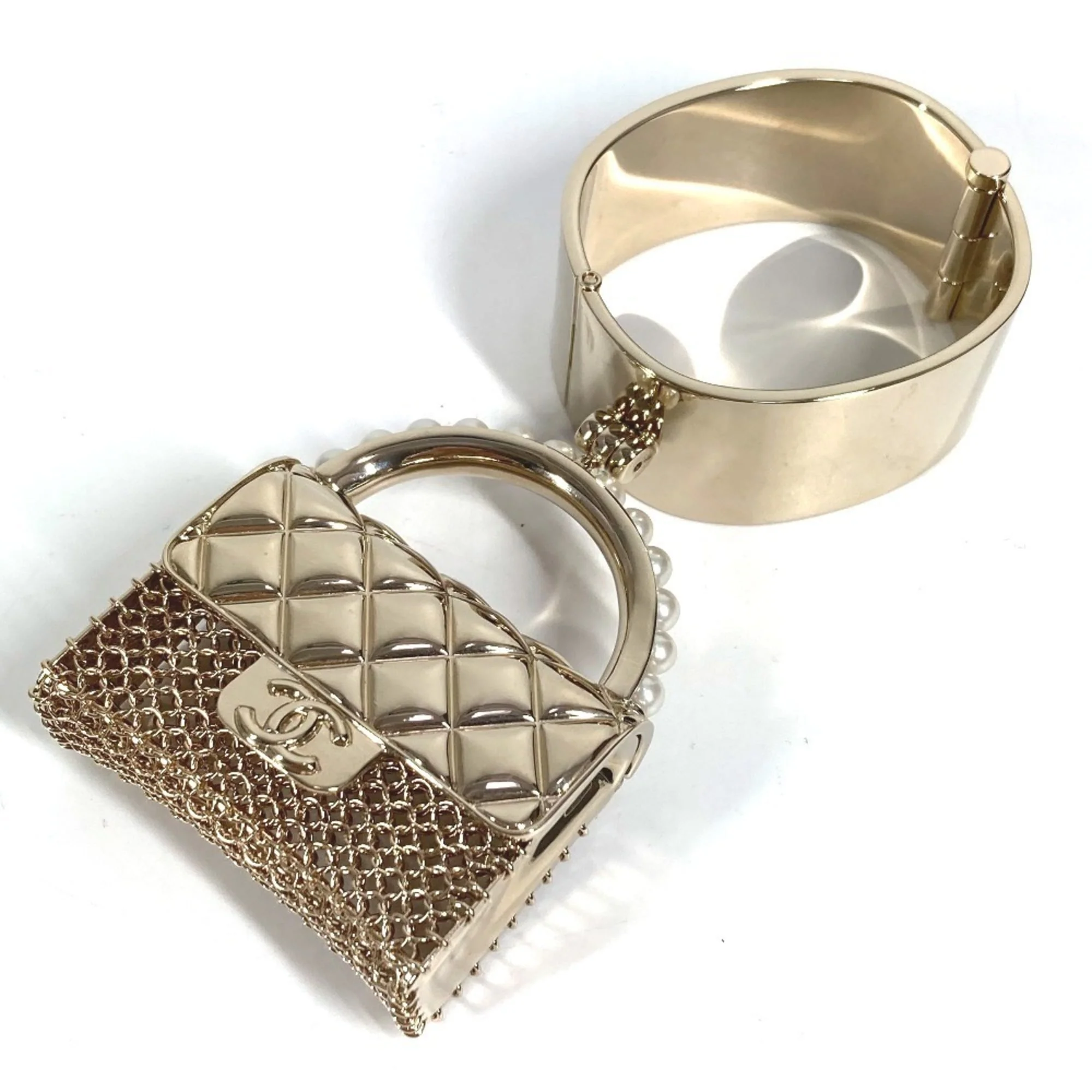 CC Logo Bracelet Gold-Tone Metal - Image 2