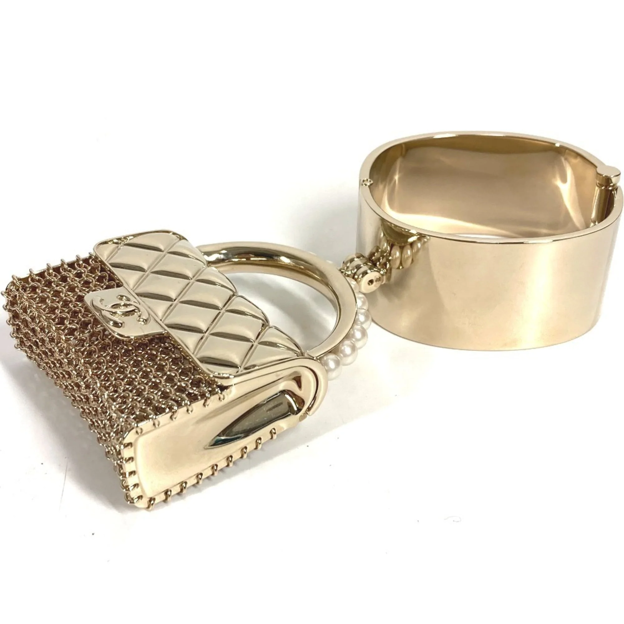 CC Logo Bracelet Gold-Tone Metal - Image 4