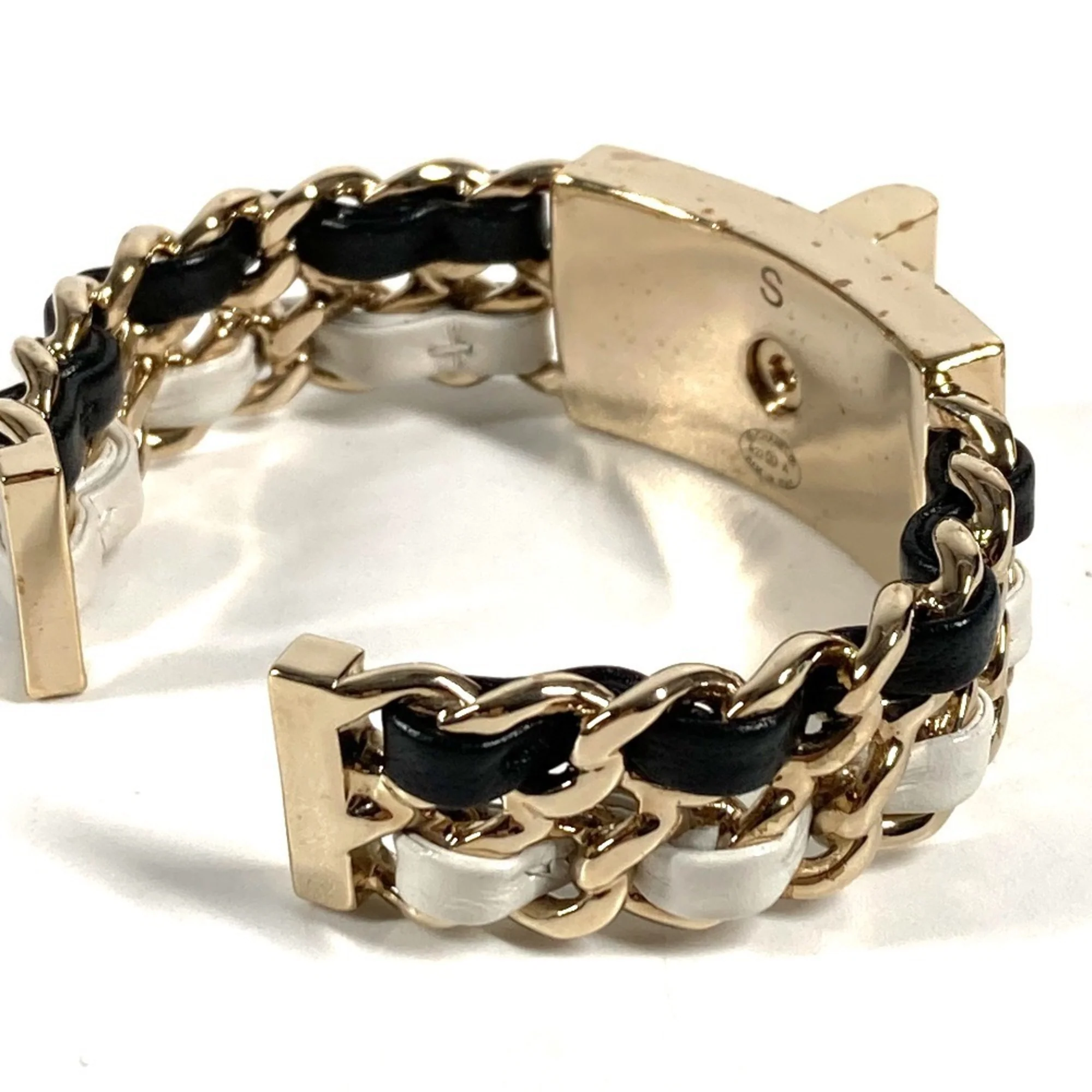 CC Logo Chain Bracelet Gold-Tone Metal - Image 4