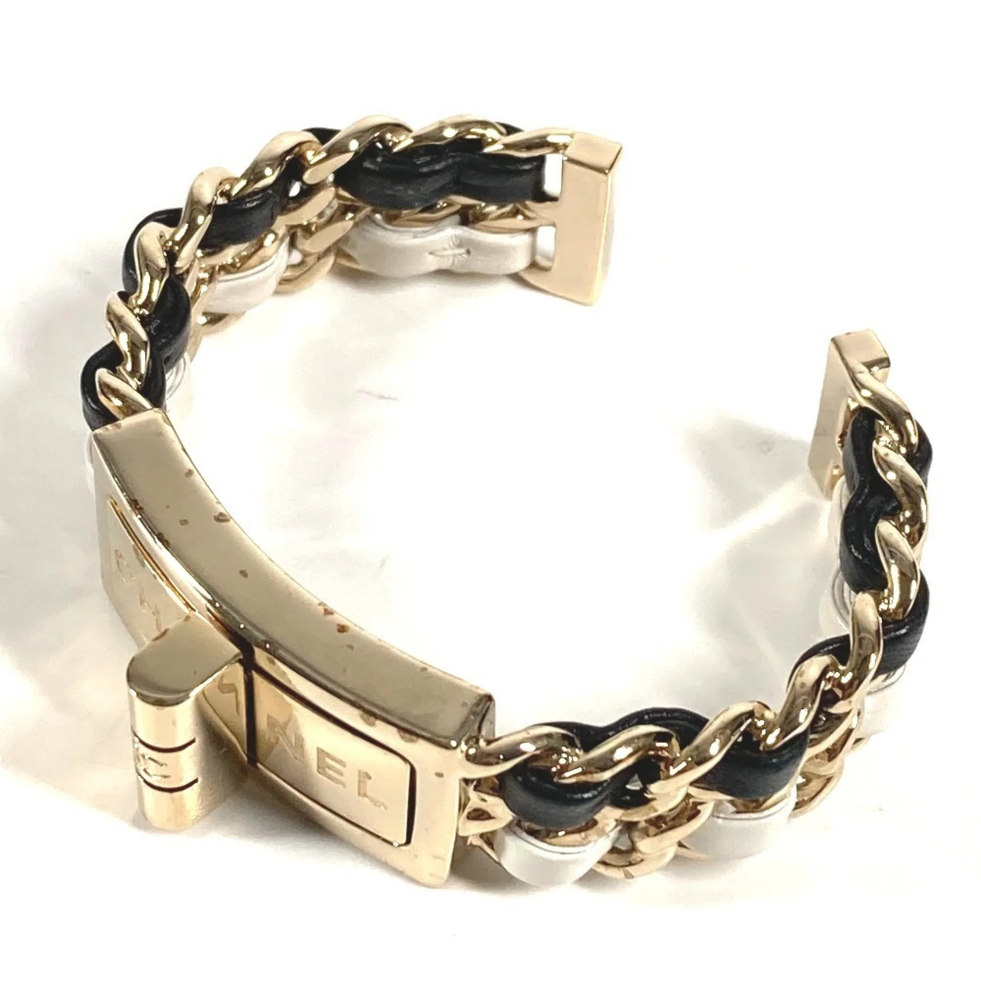 CC Logo Chain Bracelet Gold-Tone Metal - Image 7