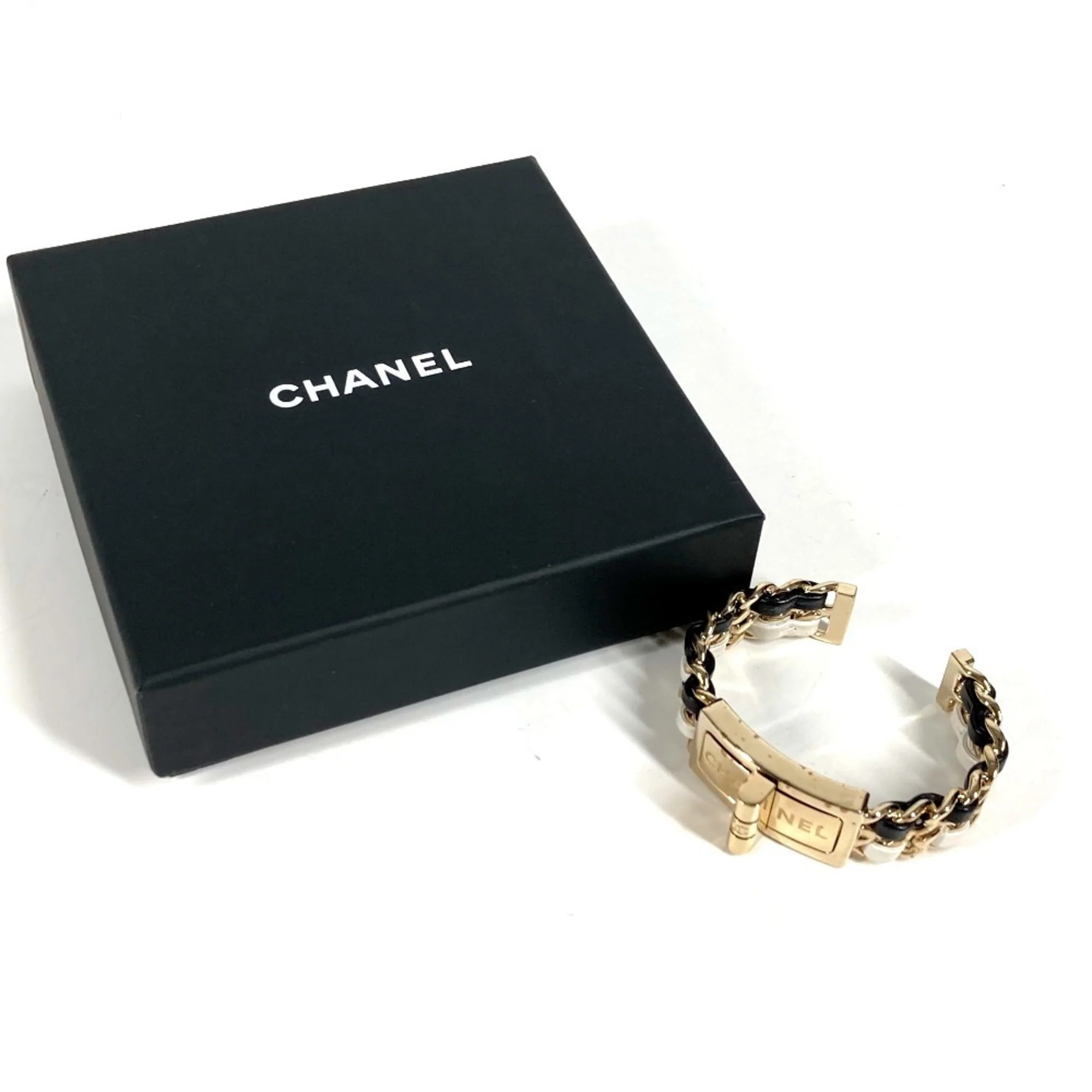CC Logo Chain Bracelet Gold-Tone Metal - Image 8