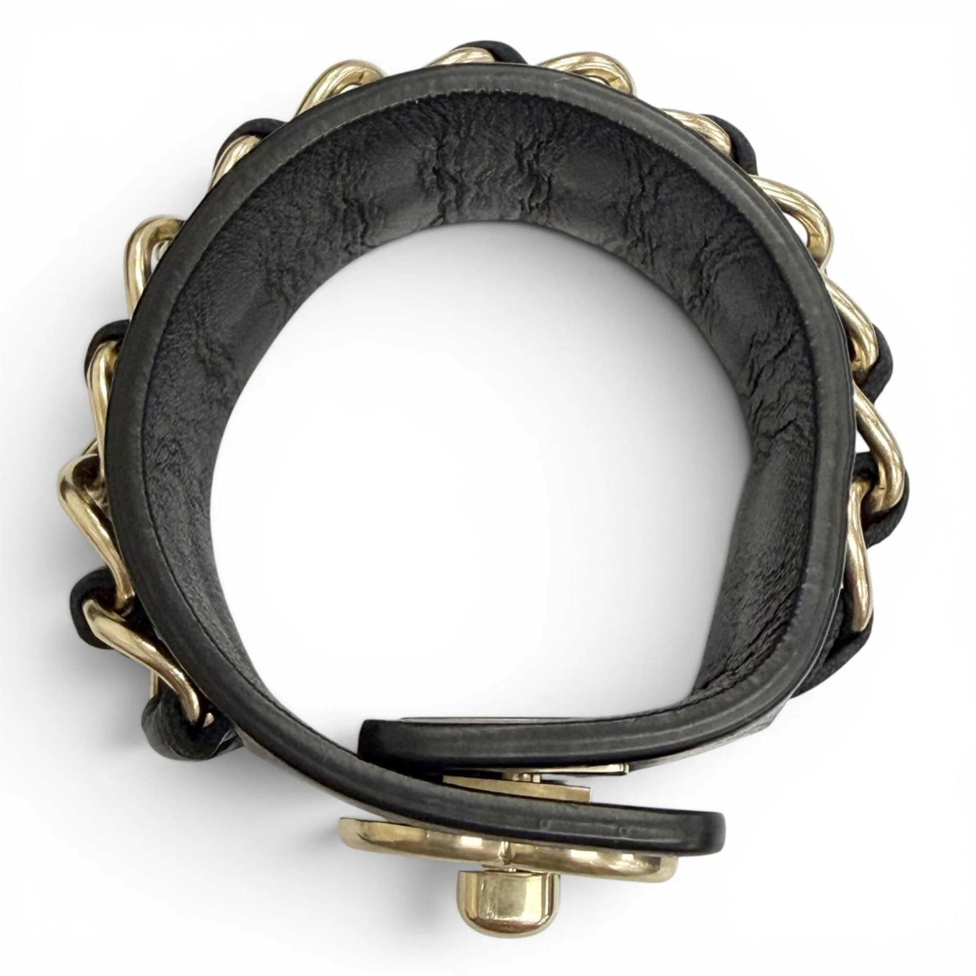 CC Logo Turnlock Chain Bracelet Gold-Tone Metal - Image 4