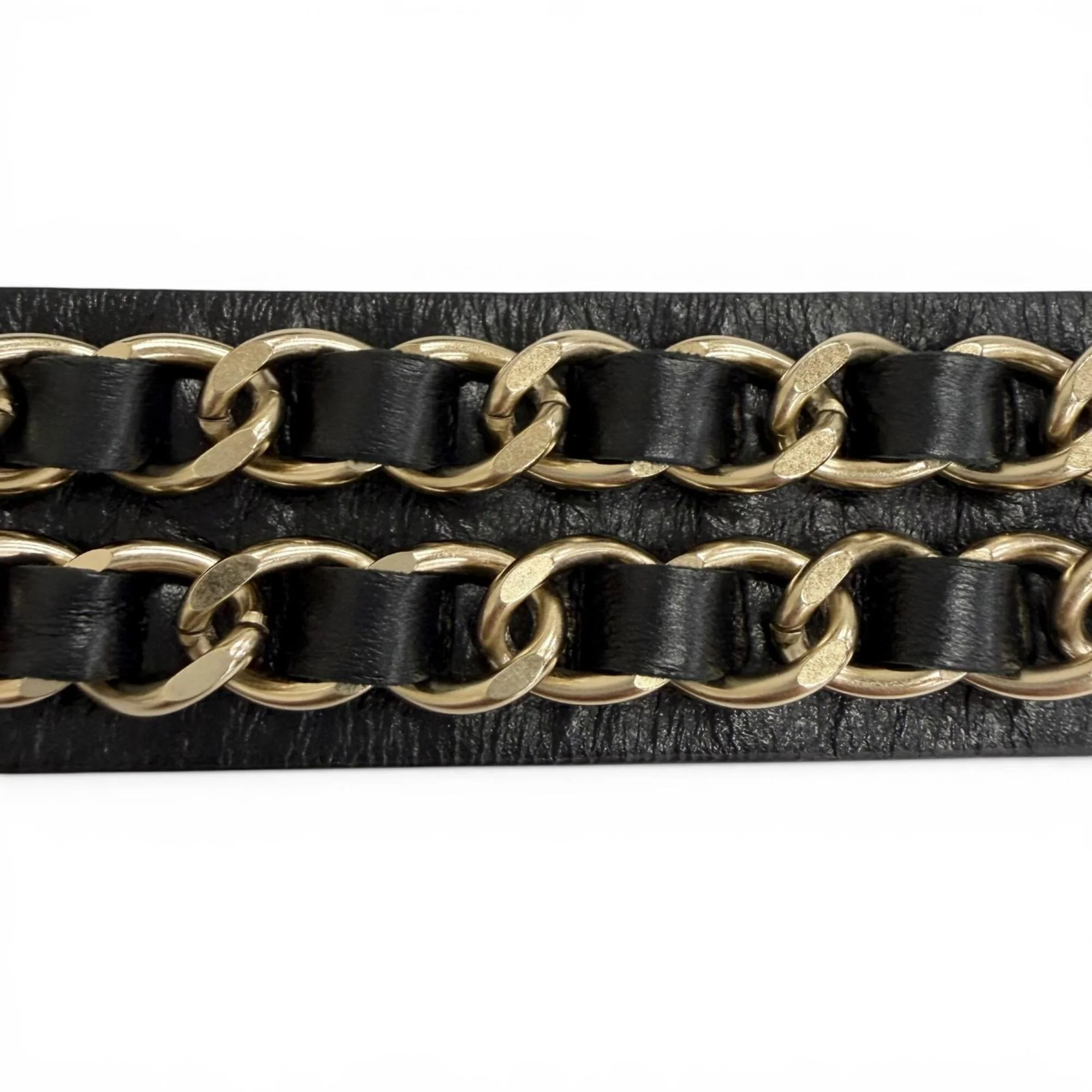 CC Logo Turnlock Chain Bracelet Gold-Tone Metal - Image 7
