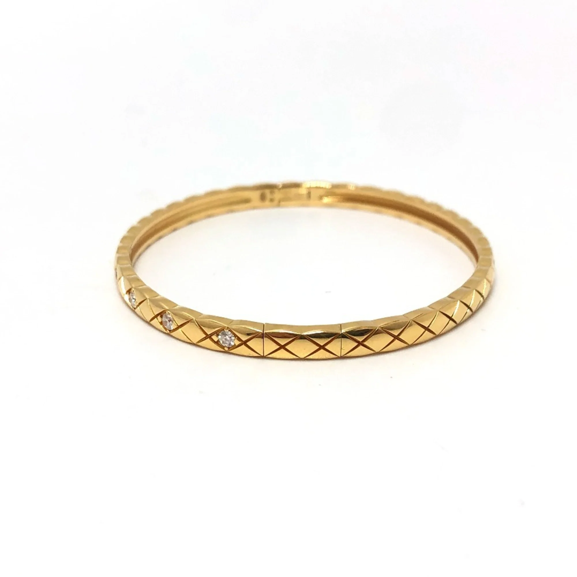 Coco Crush Bracelet 18K Yellow Gold with Diamond - Image 3