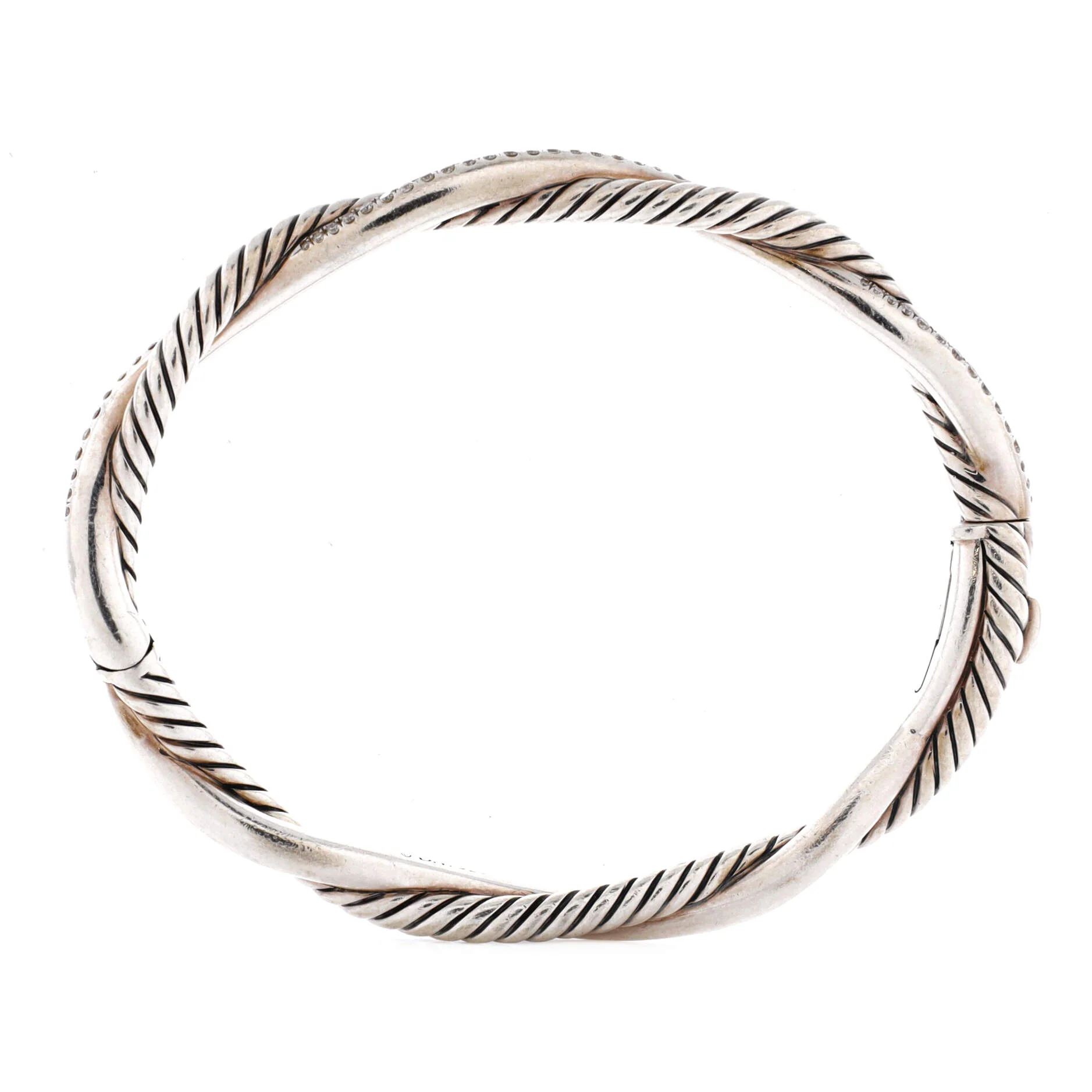 Petite Infinity Bracelet Sterling Silver with Diamonds 4.4MM - Image 2
