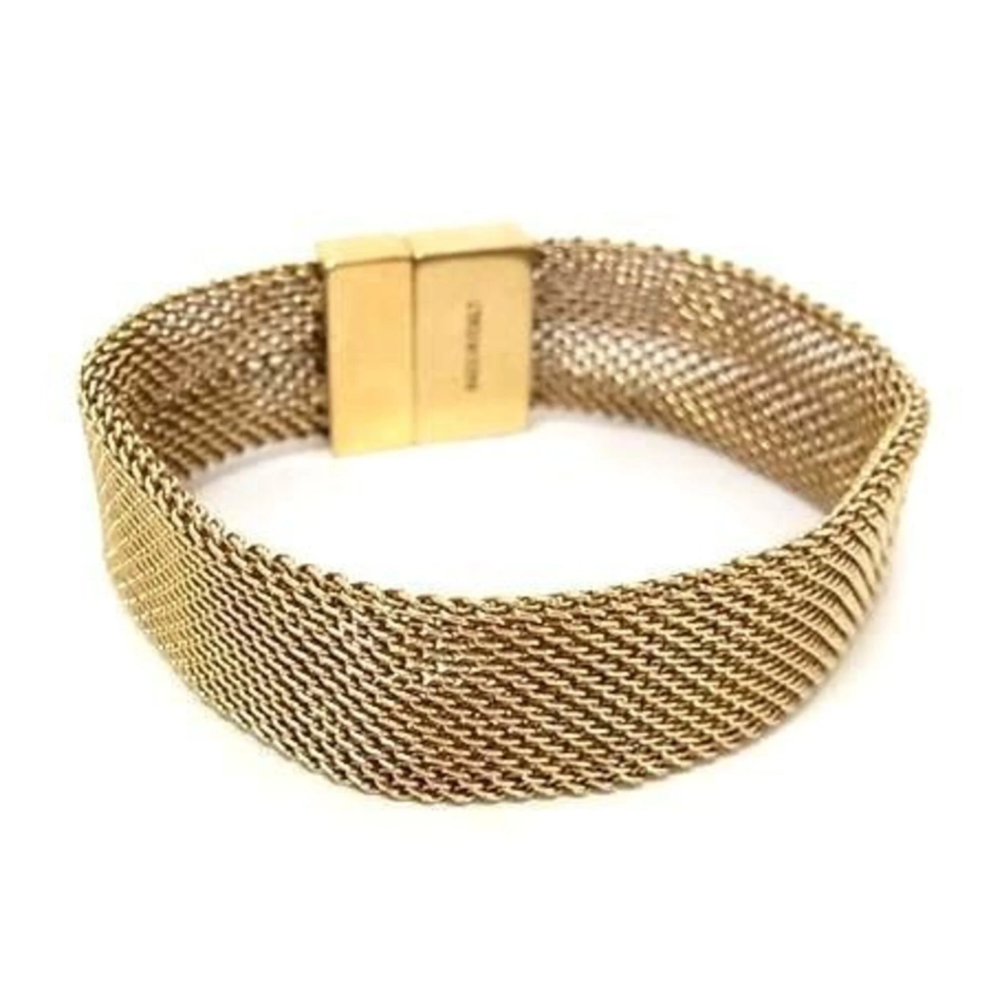 Mesh Bracelet Gold Metal - Image 2